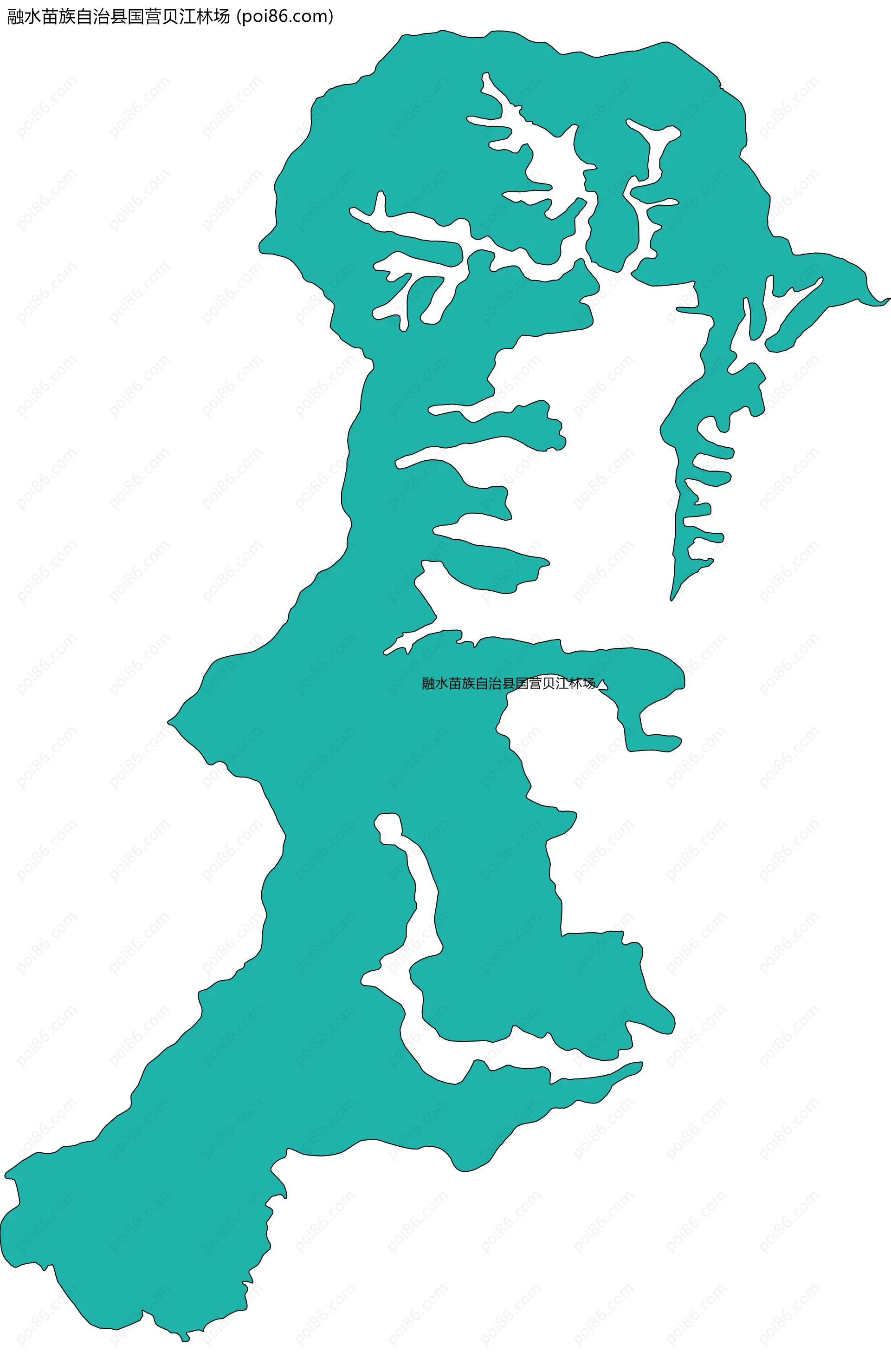 融水苗族自治县国营贝江林场边界地图