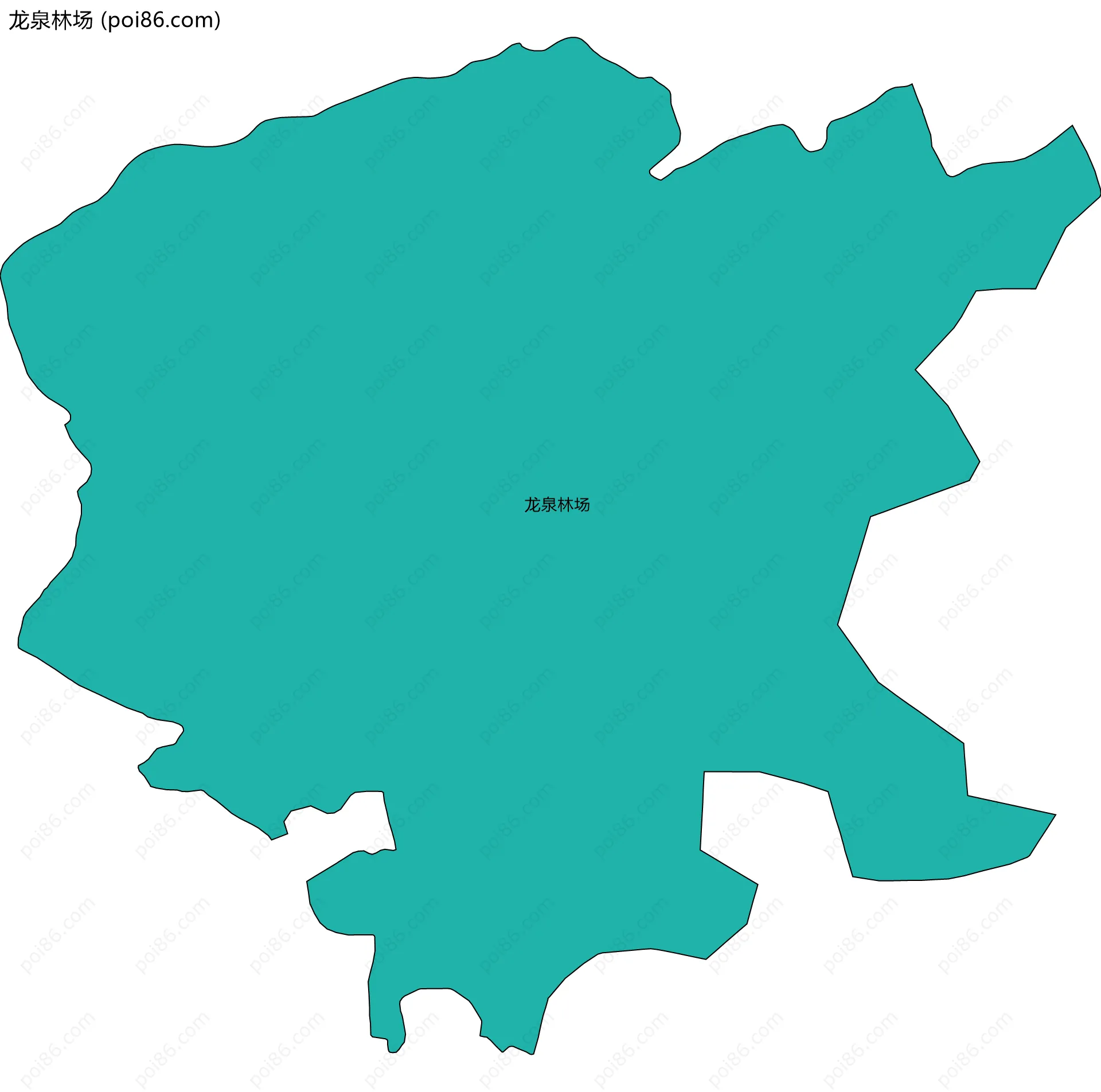 龙泉林场边界地图