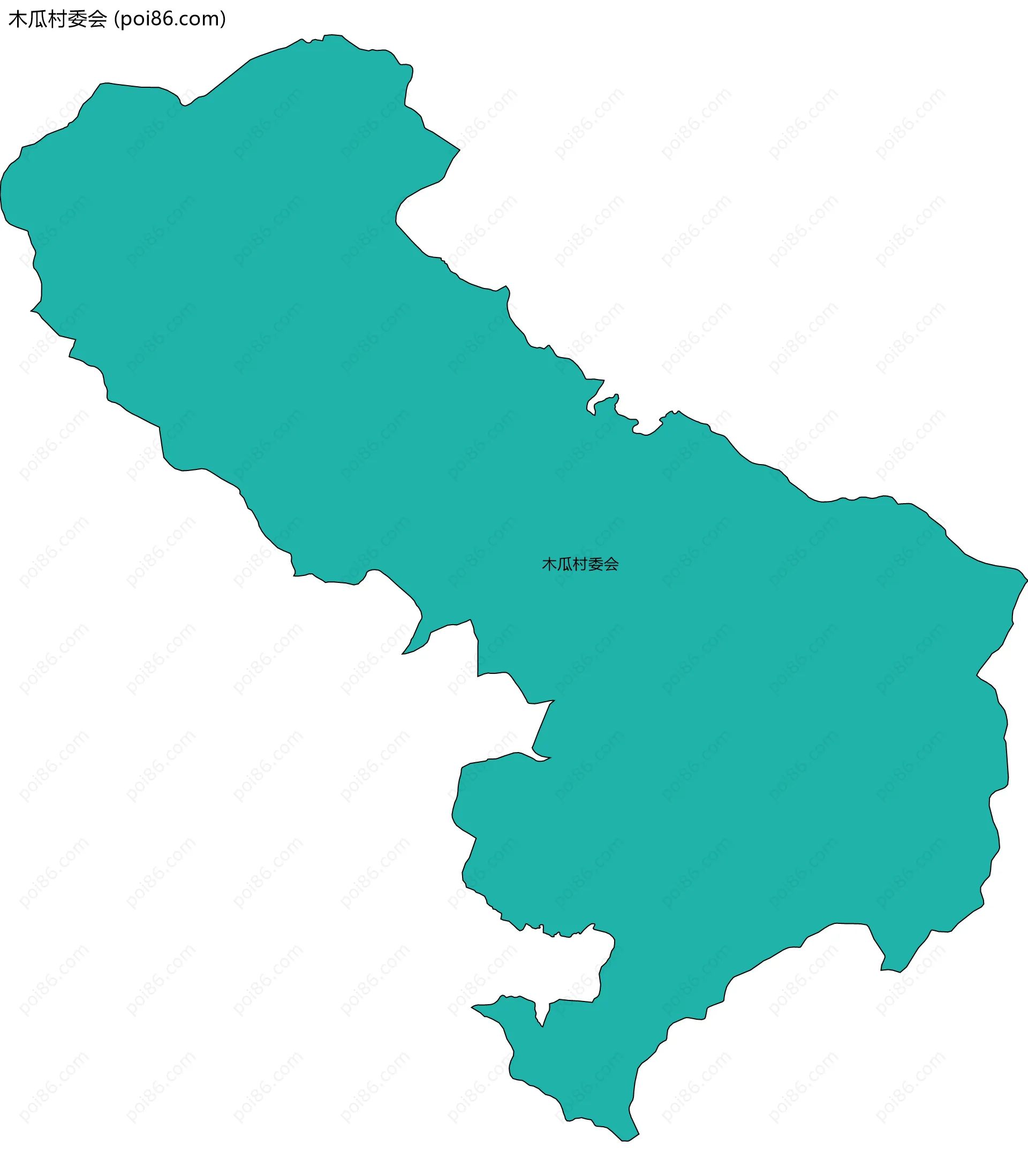 木瓜村委会边界地图