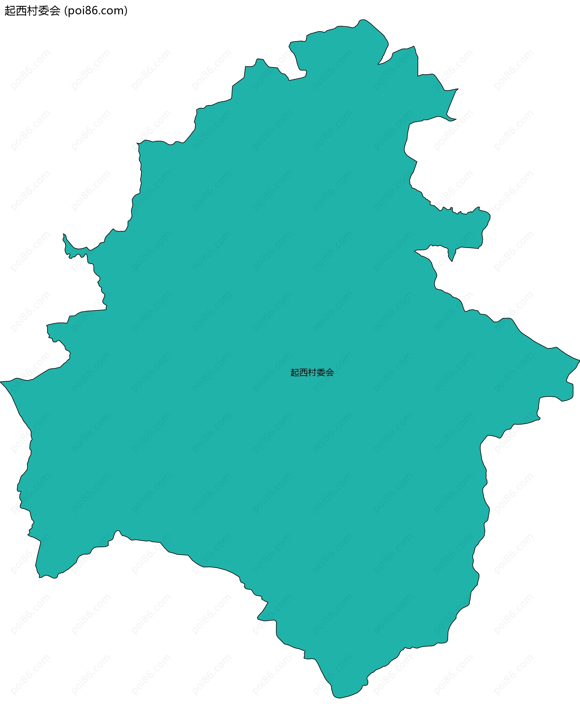 起西村委会边界地图
