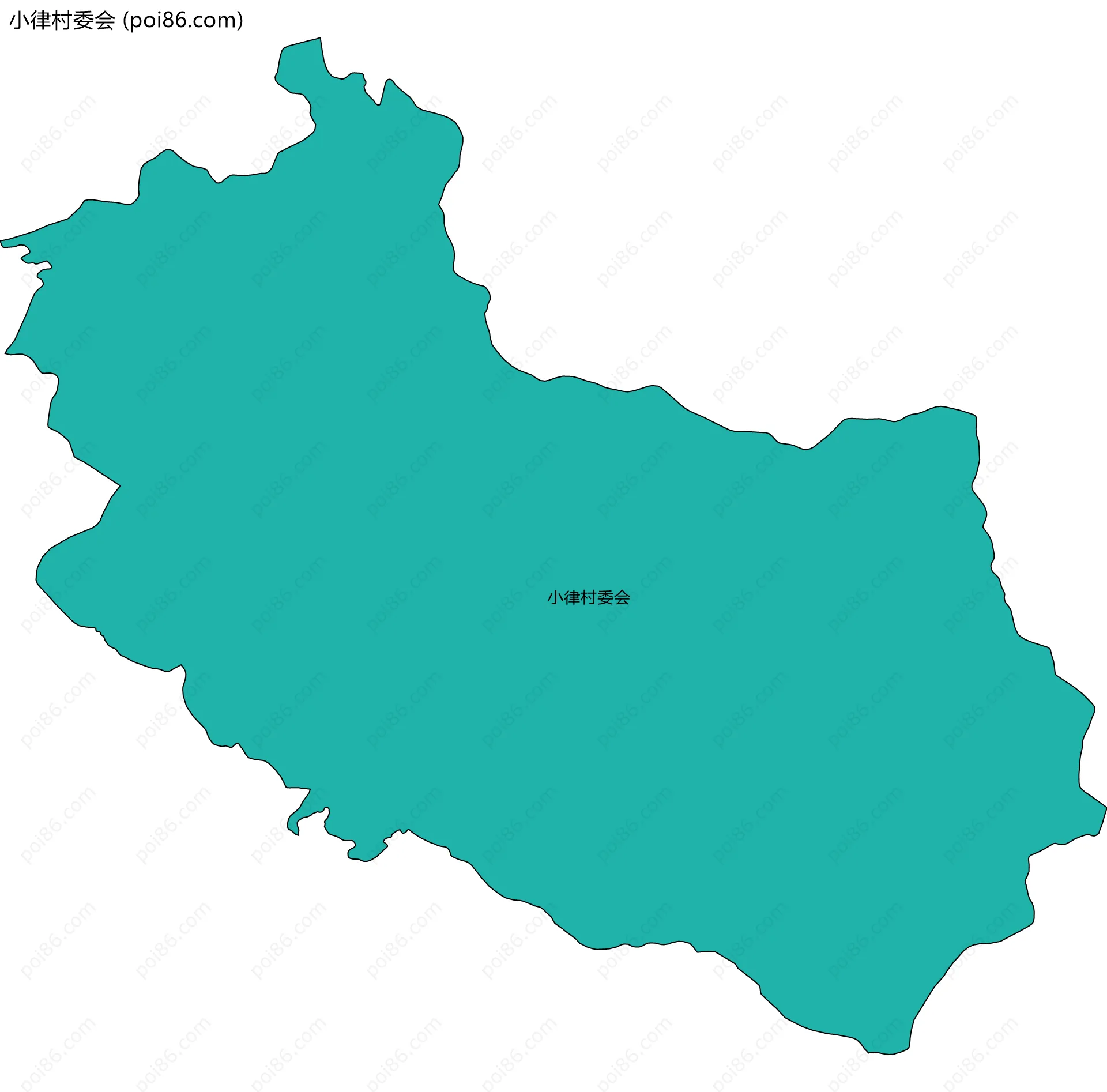 小律村委会边界地图