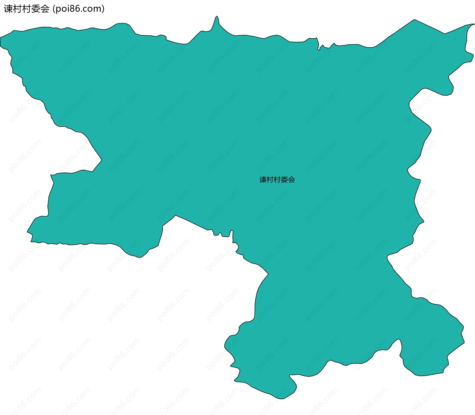 谏村村委会边界地图