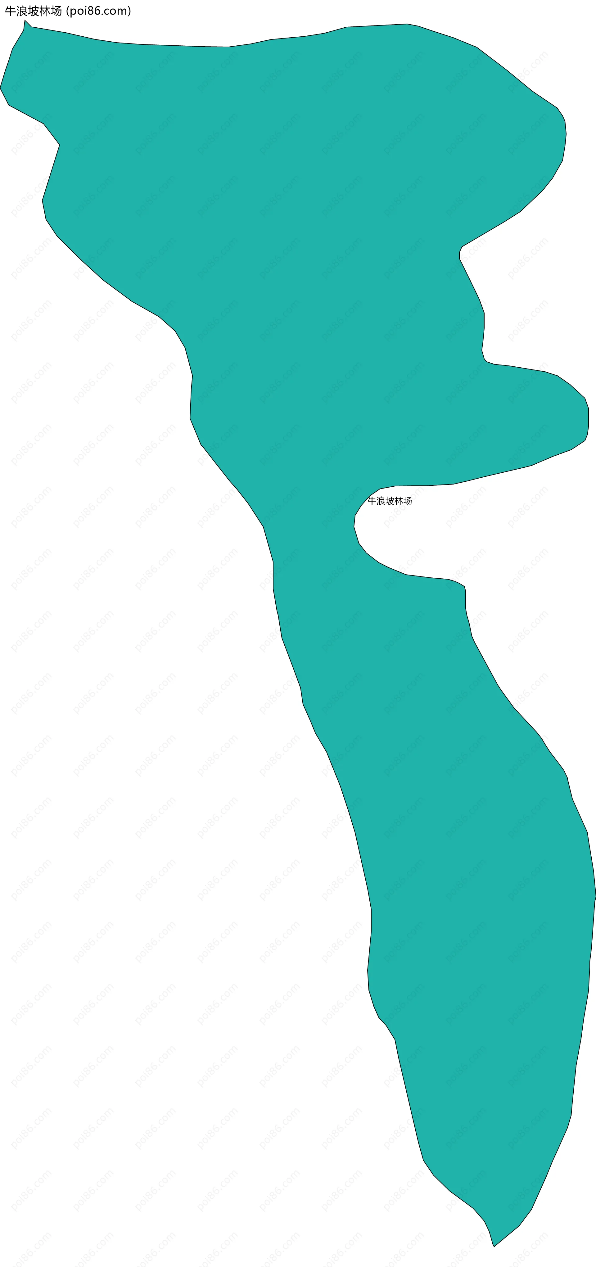 牛浪坡林场边界地图