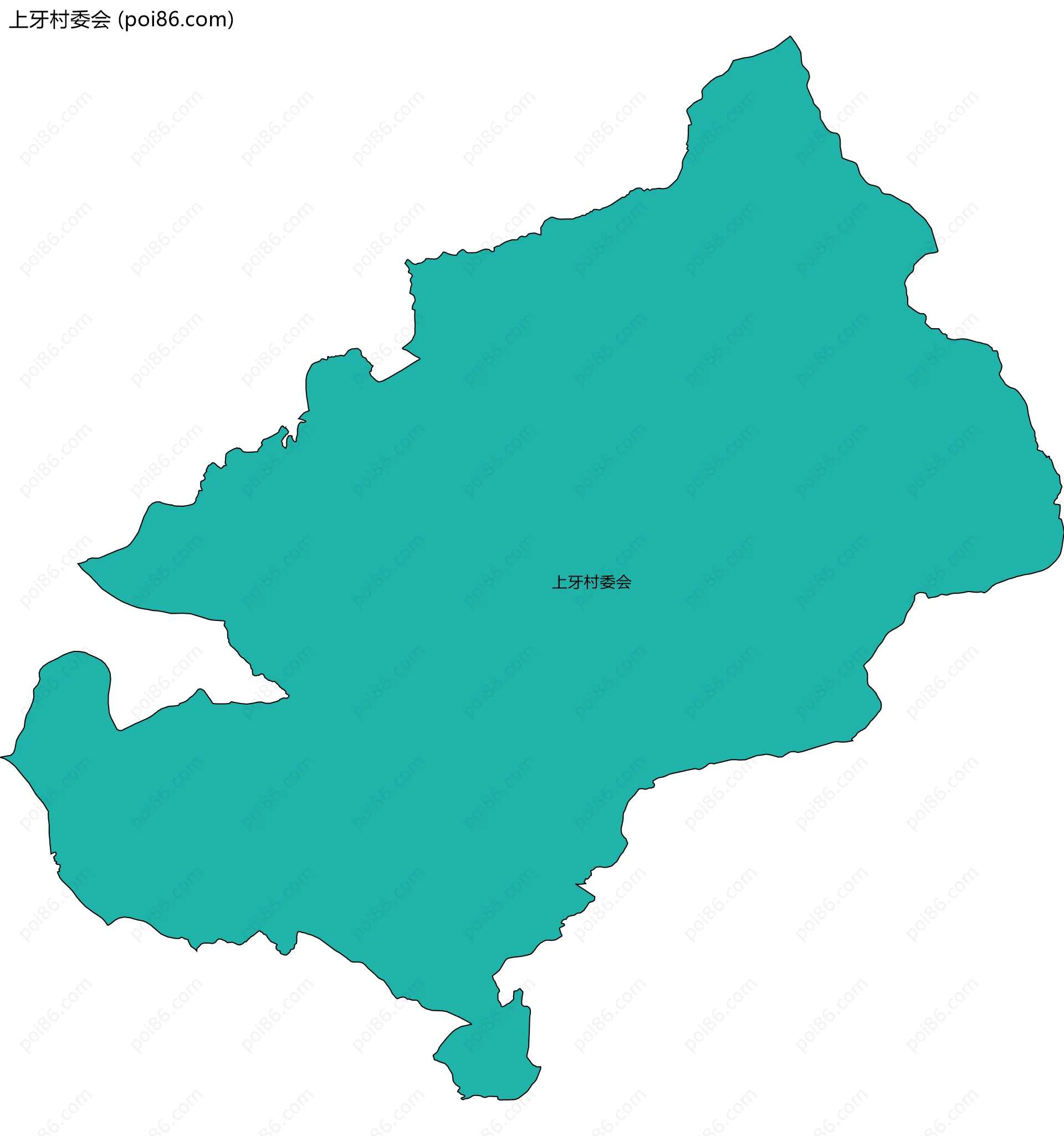 上牙村委会边界地图