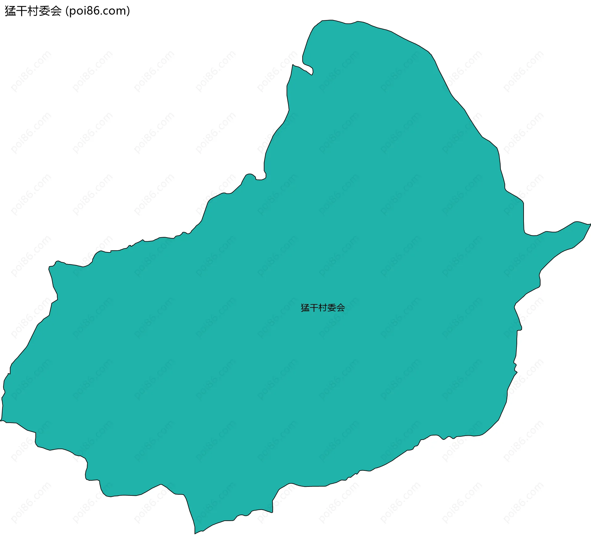 猛干村委会边界地图