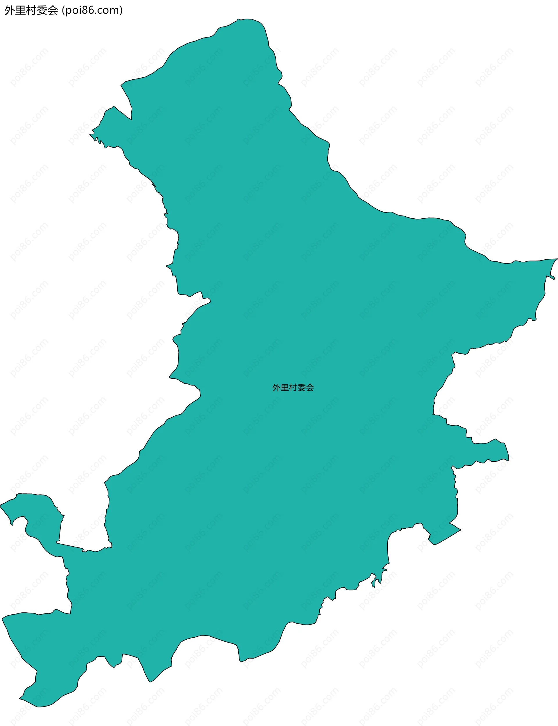 外里村委会边界地图