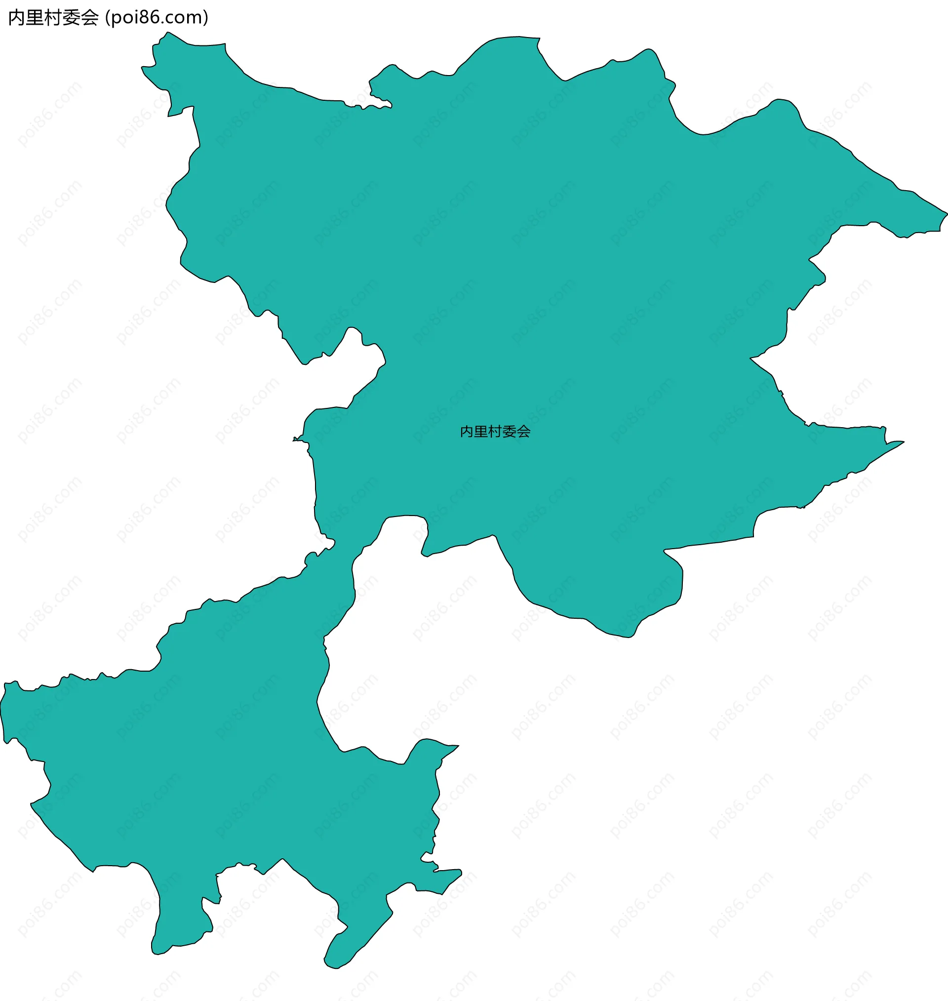 内里村委会边界地图