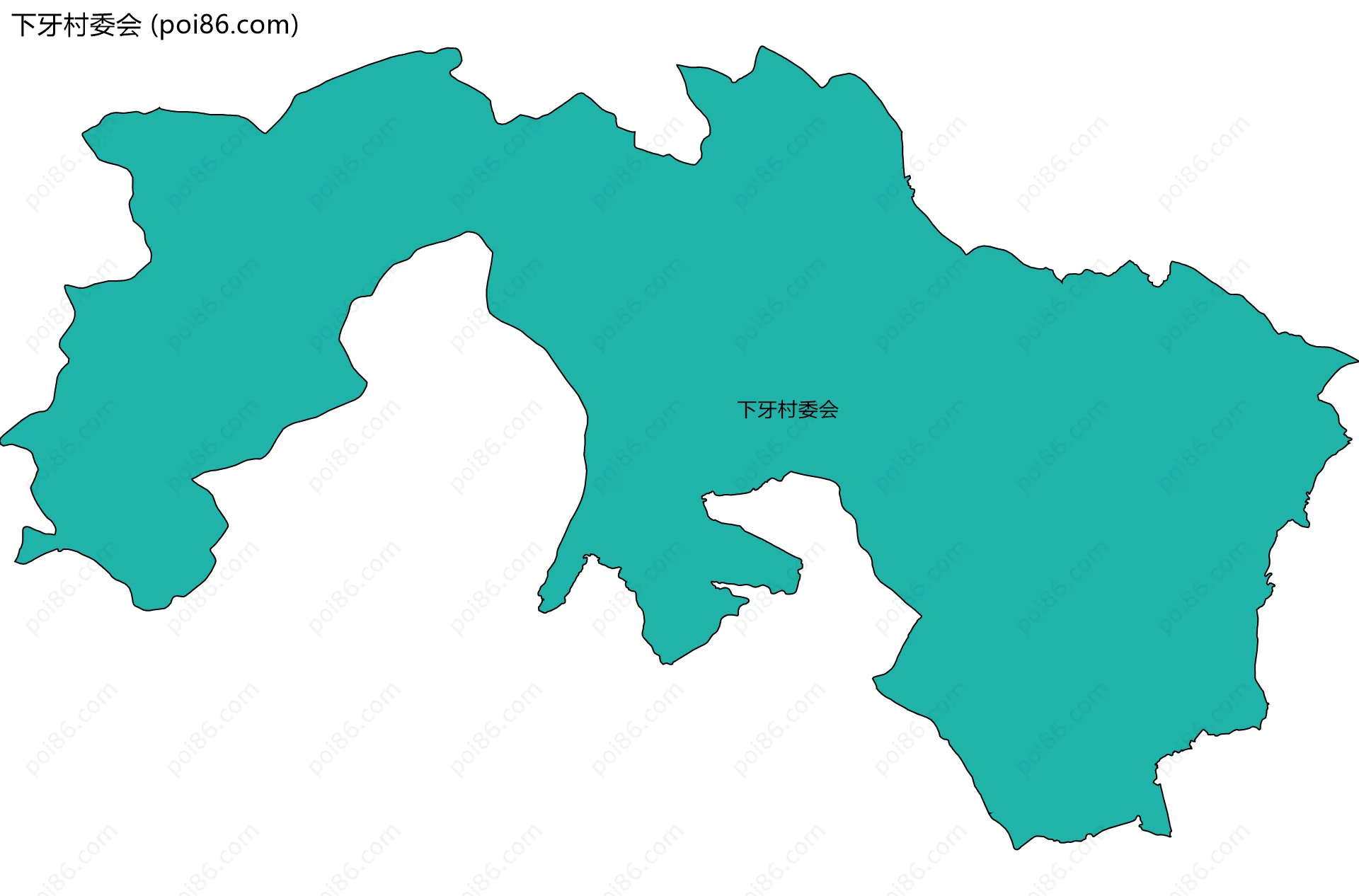 下牙村委会边界地图