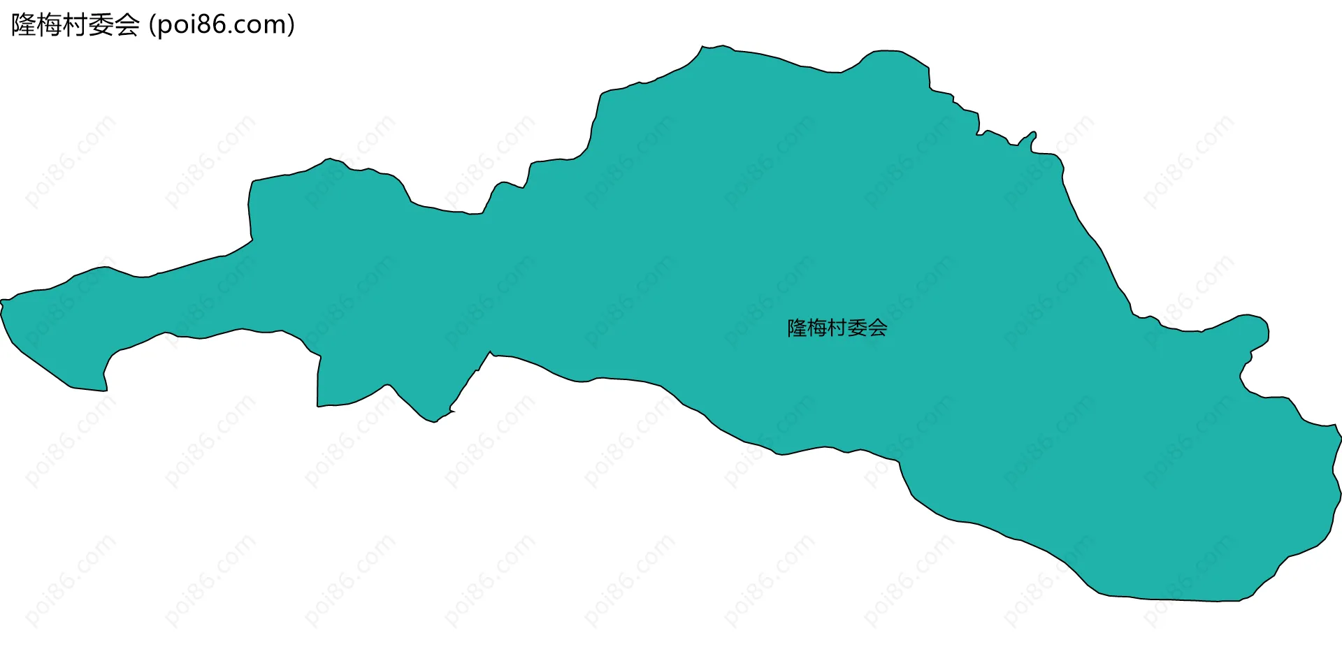 隆梅村委会边界地图