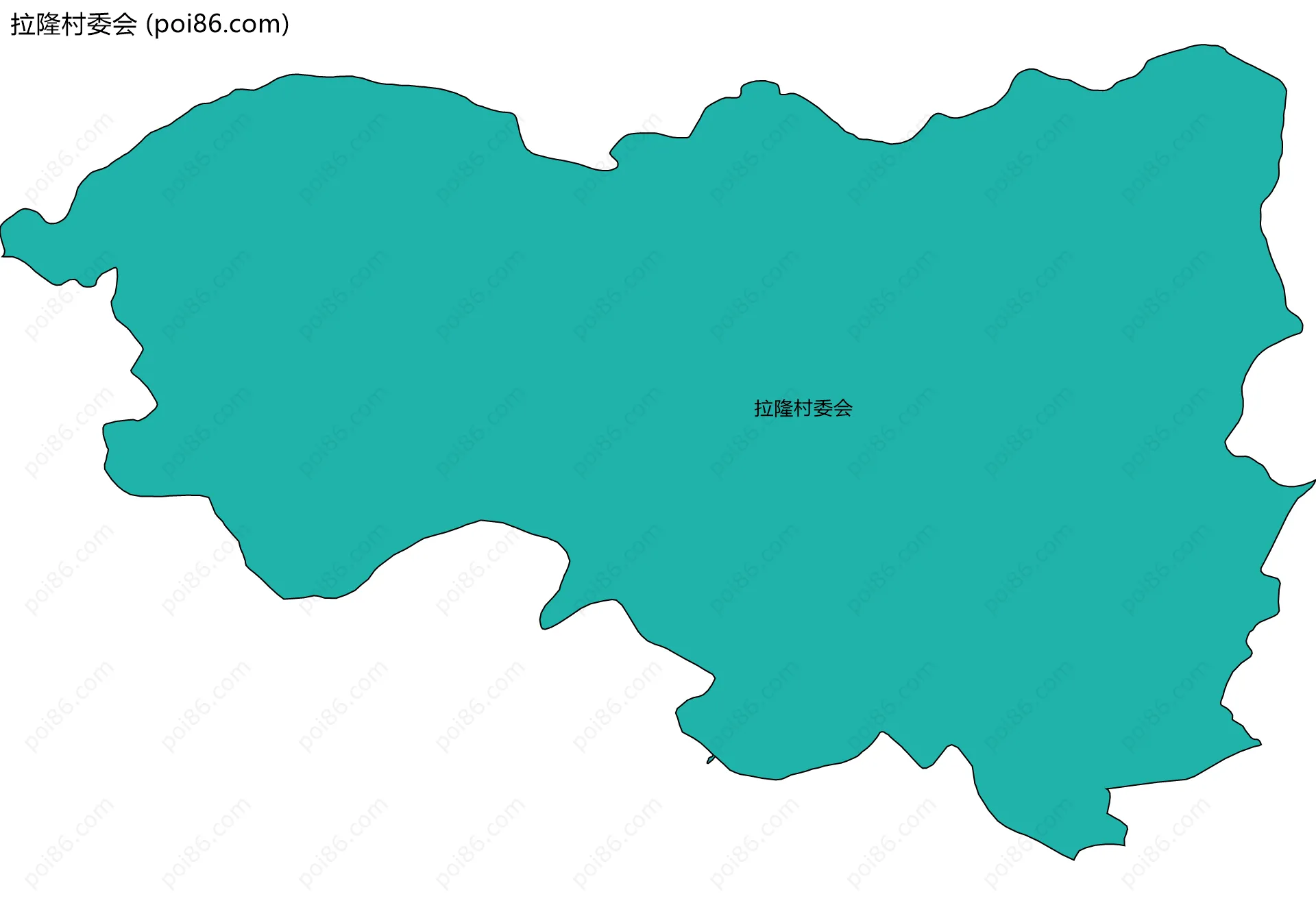 拉隆村委会边界地图
