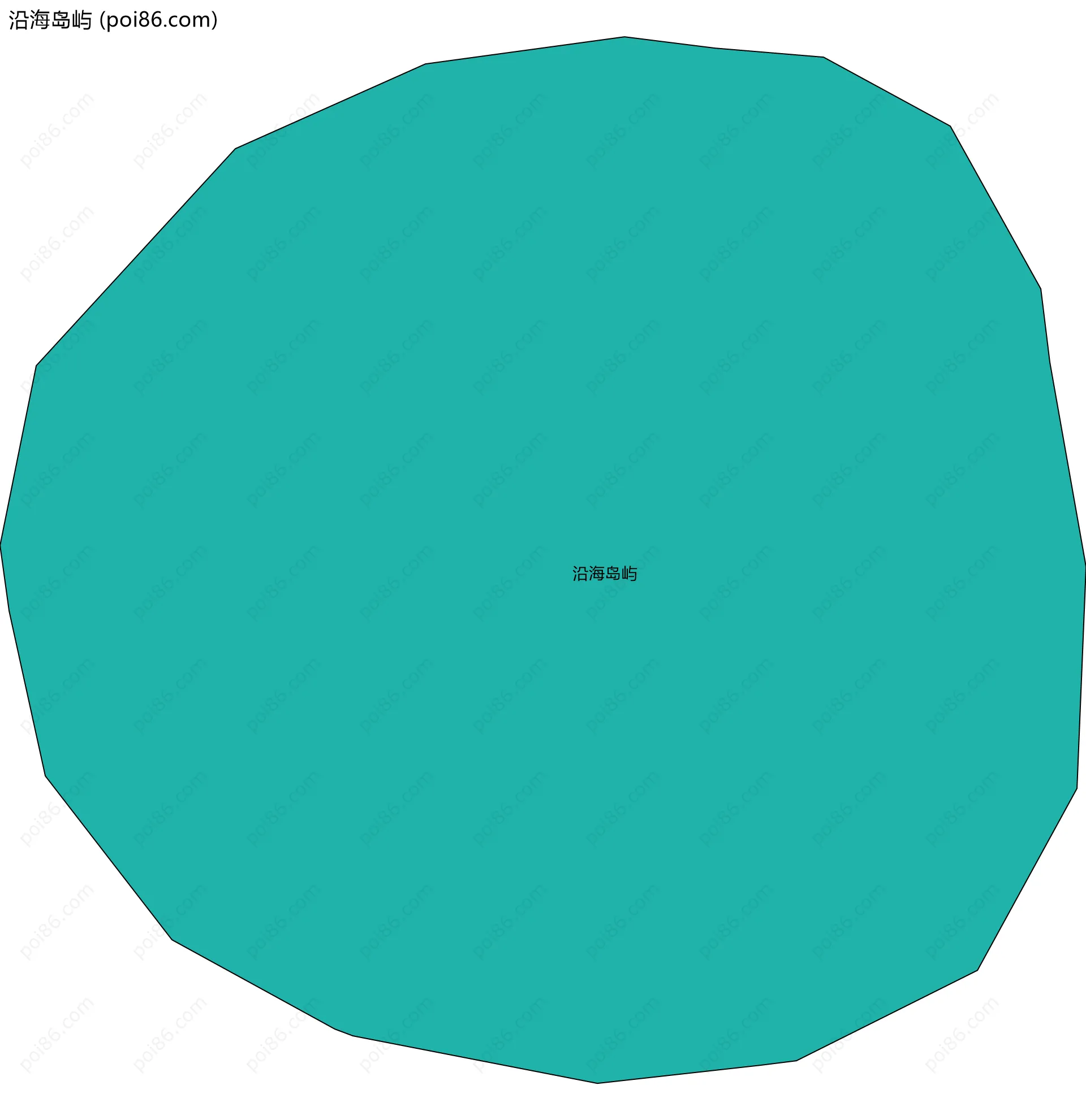 沿海岛屿边界地图