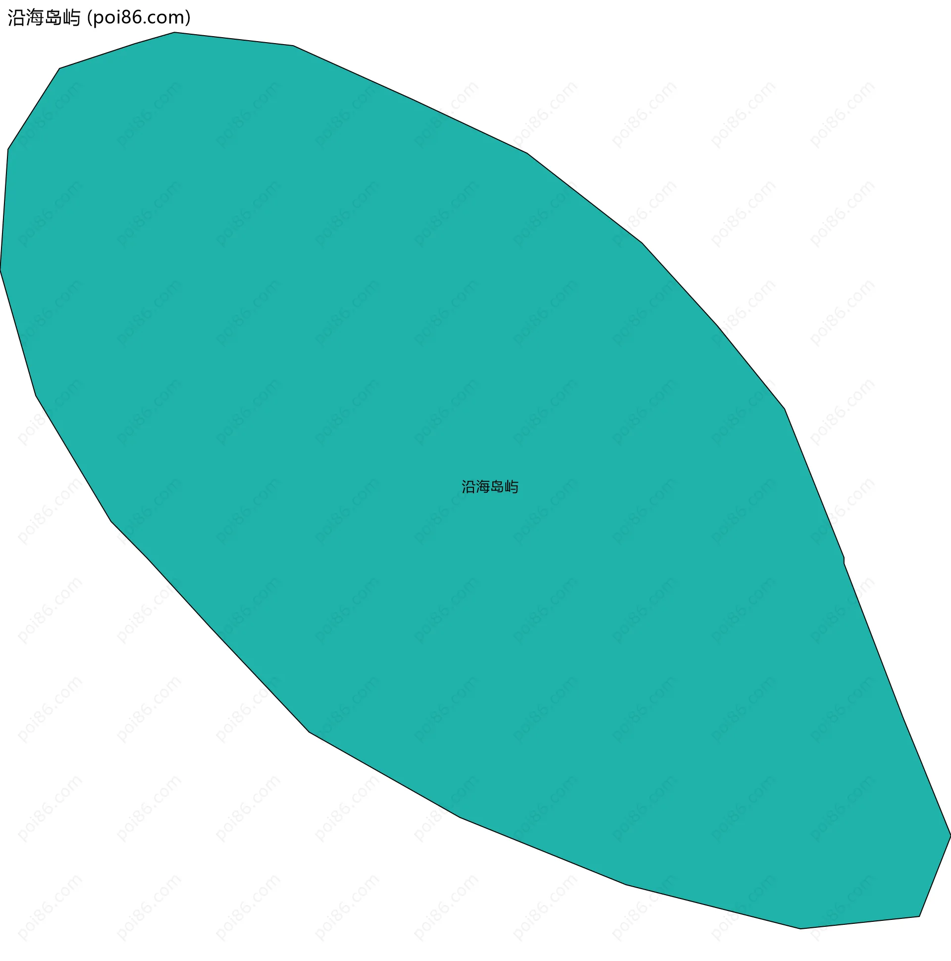 沿海岛屿边界地图