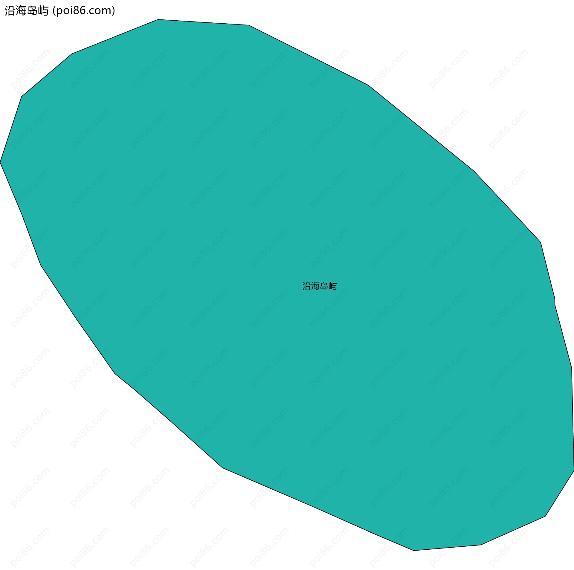 沿海岛屿边界地图