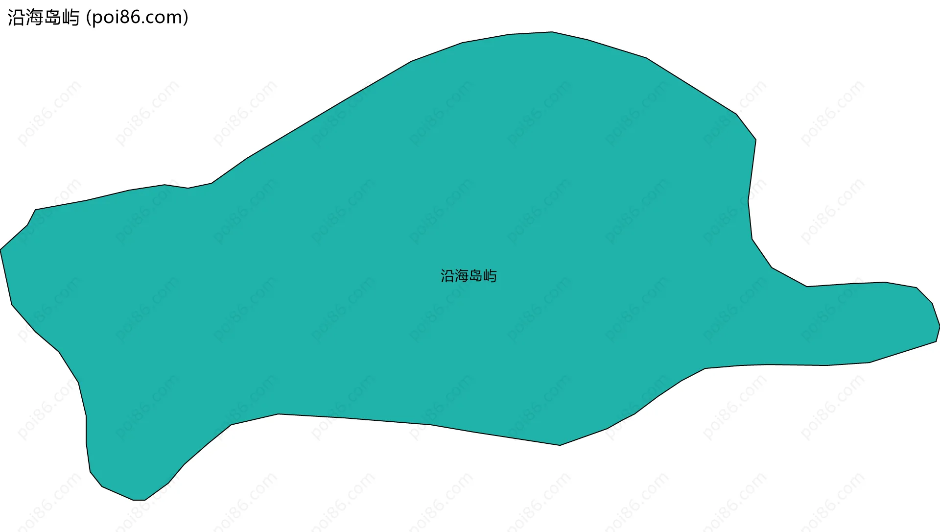 沿海岛屿边界地图