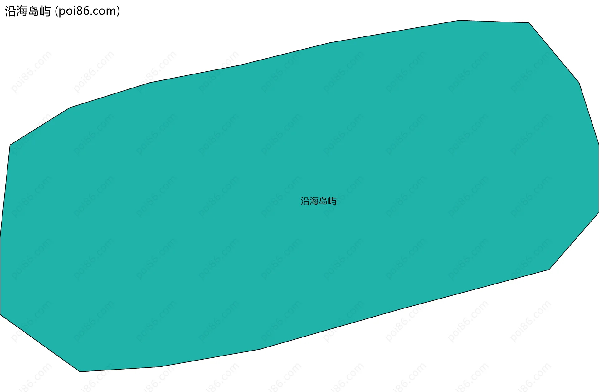 沿海岛屿边界地图