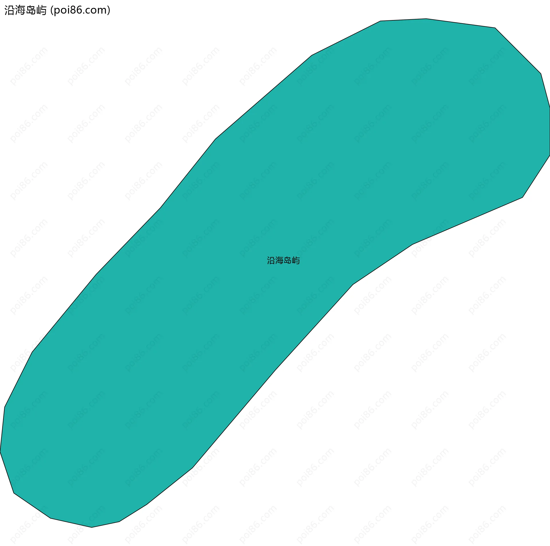 沿海岛屿边界地图