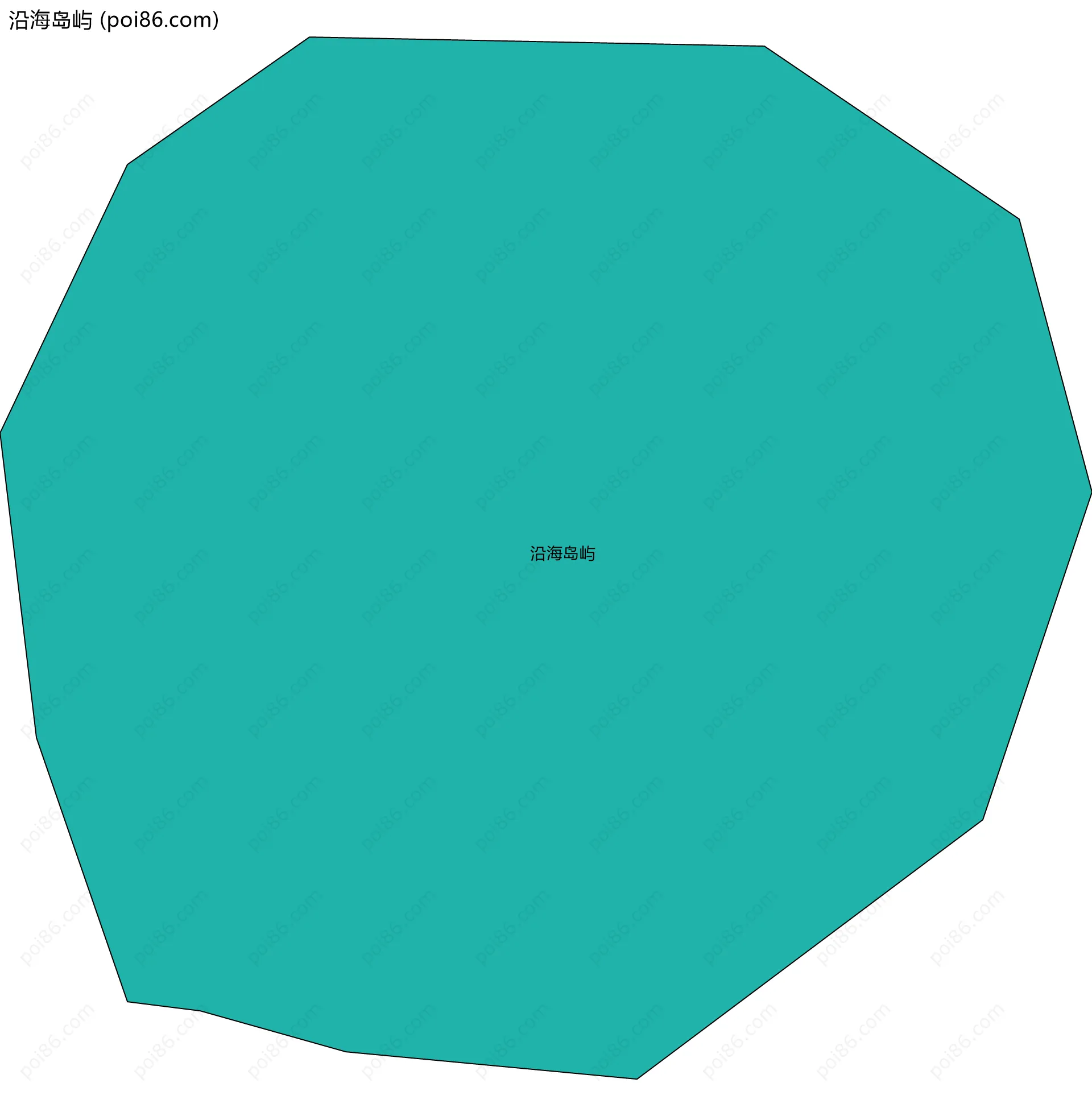 沿海岛屿边界地图