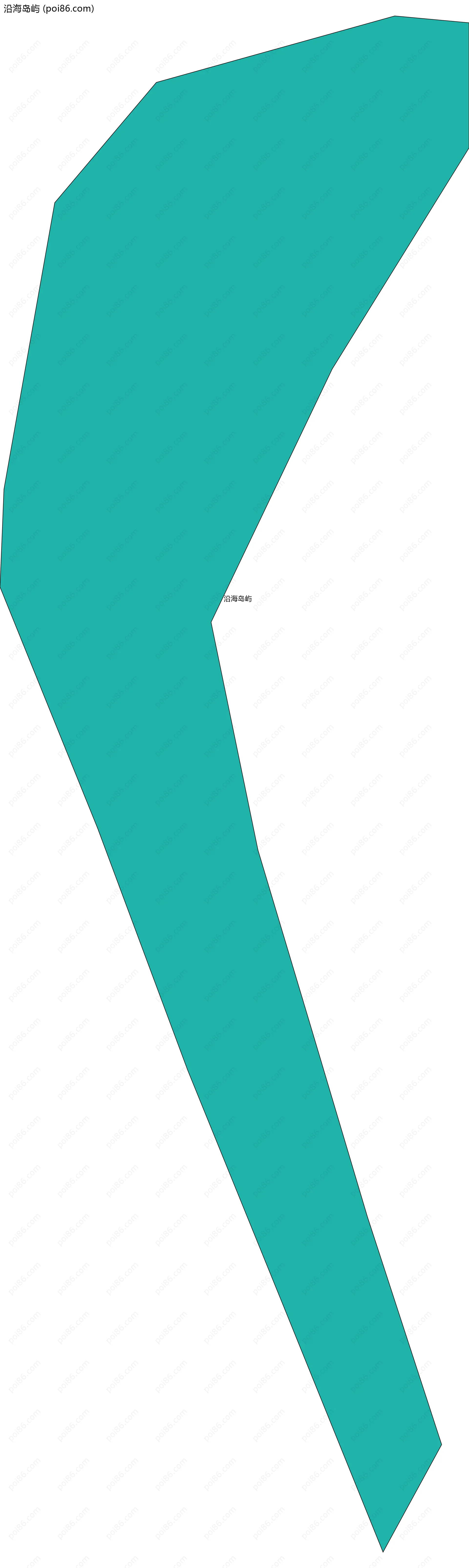 沿海岛屿边界地图