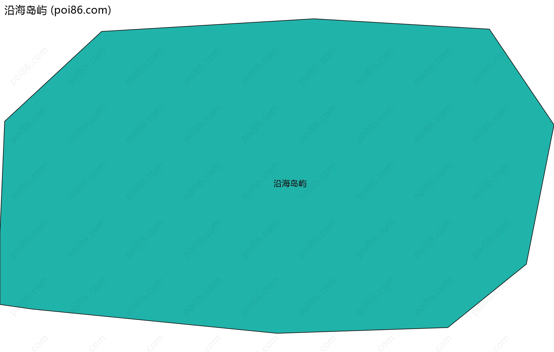 沿海岛屿边界地图