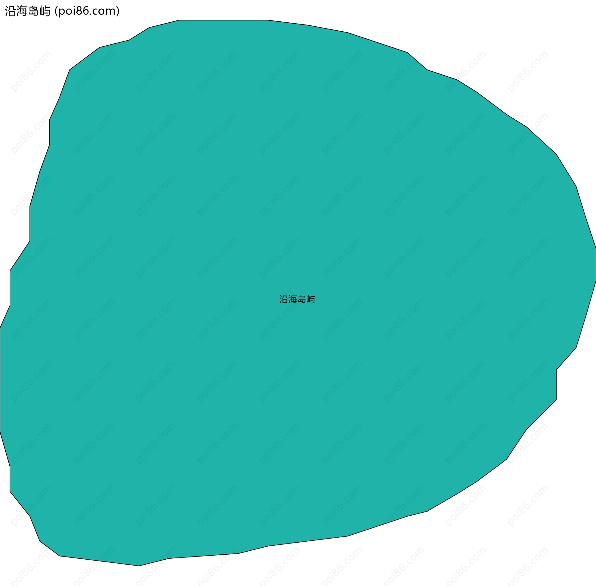 沿海岛屿边界地图