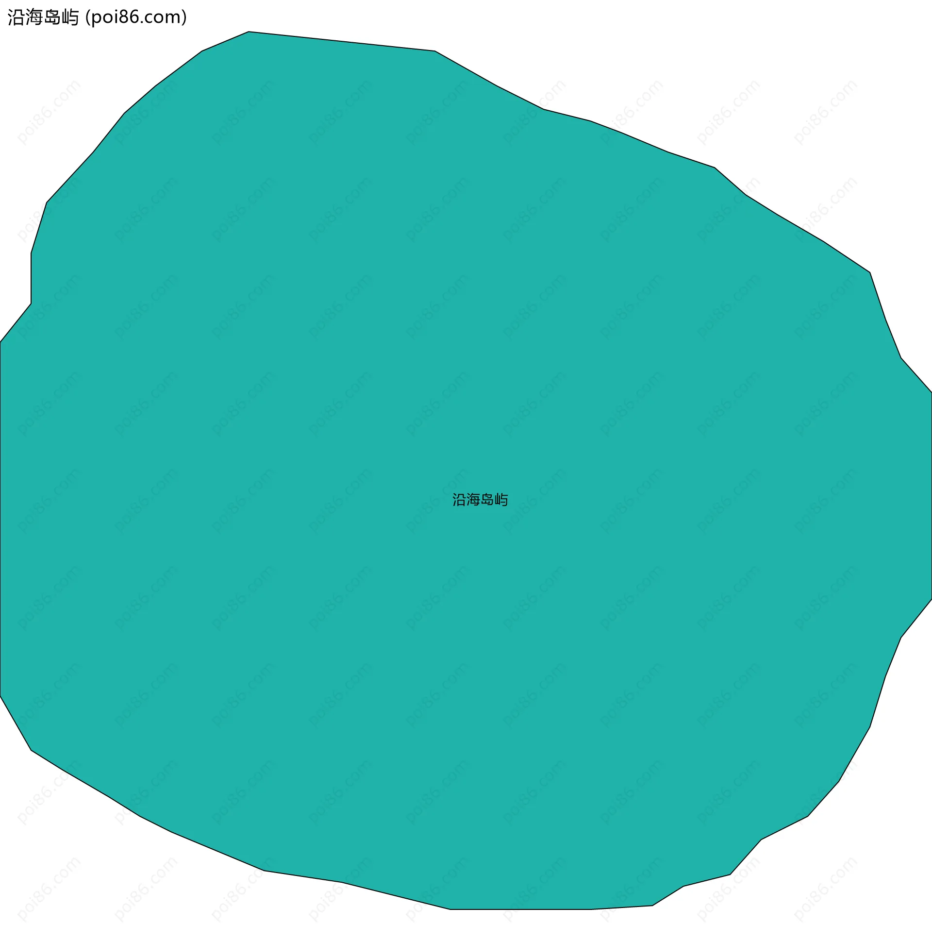 沿海岛屿边界地图