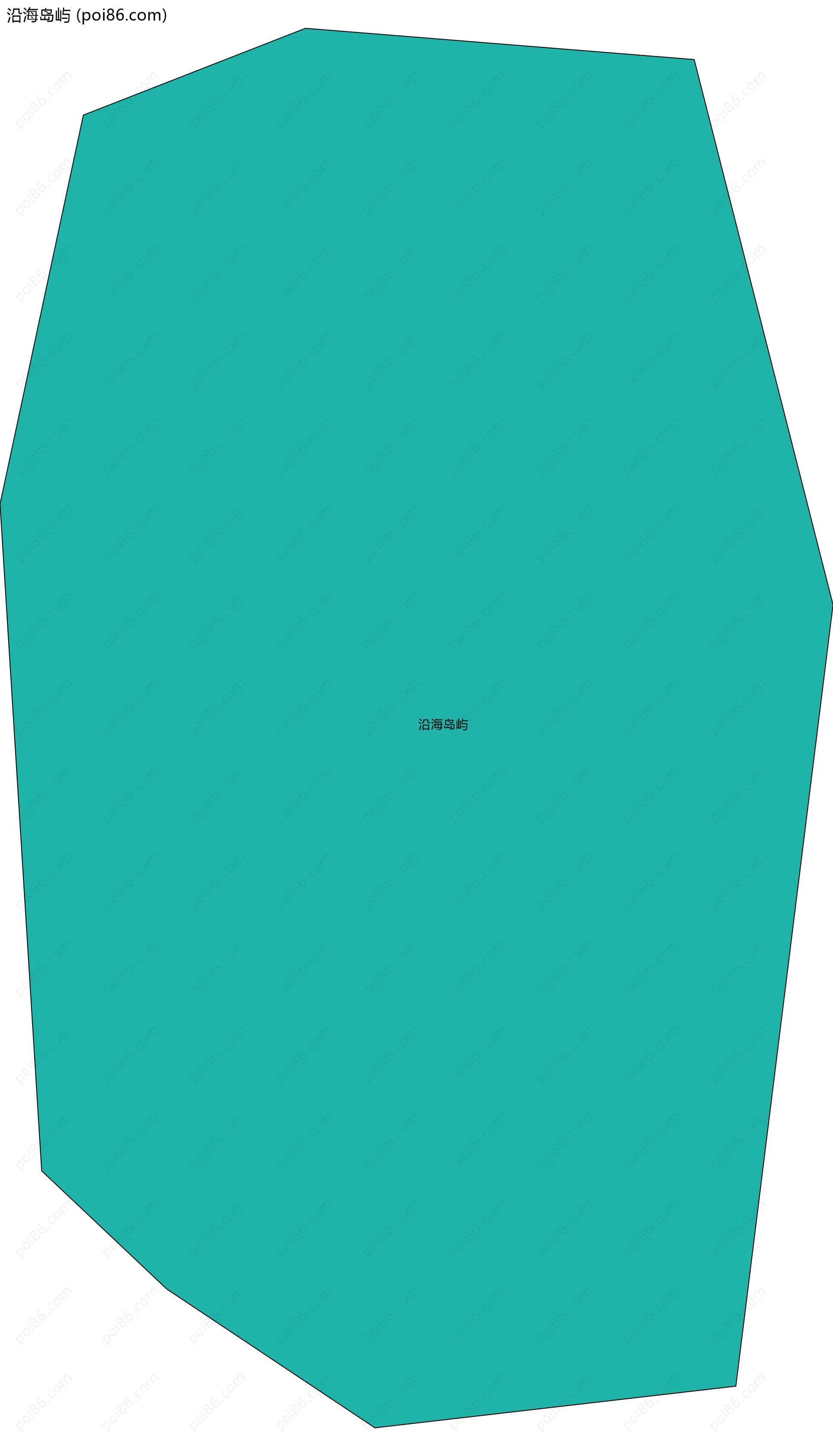 沿海岛屿边界地图