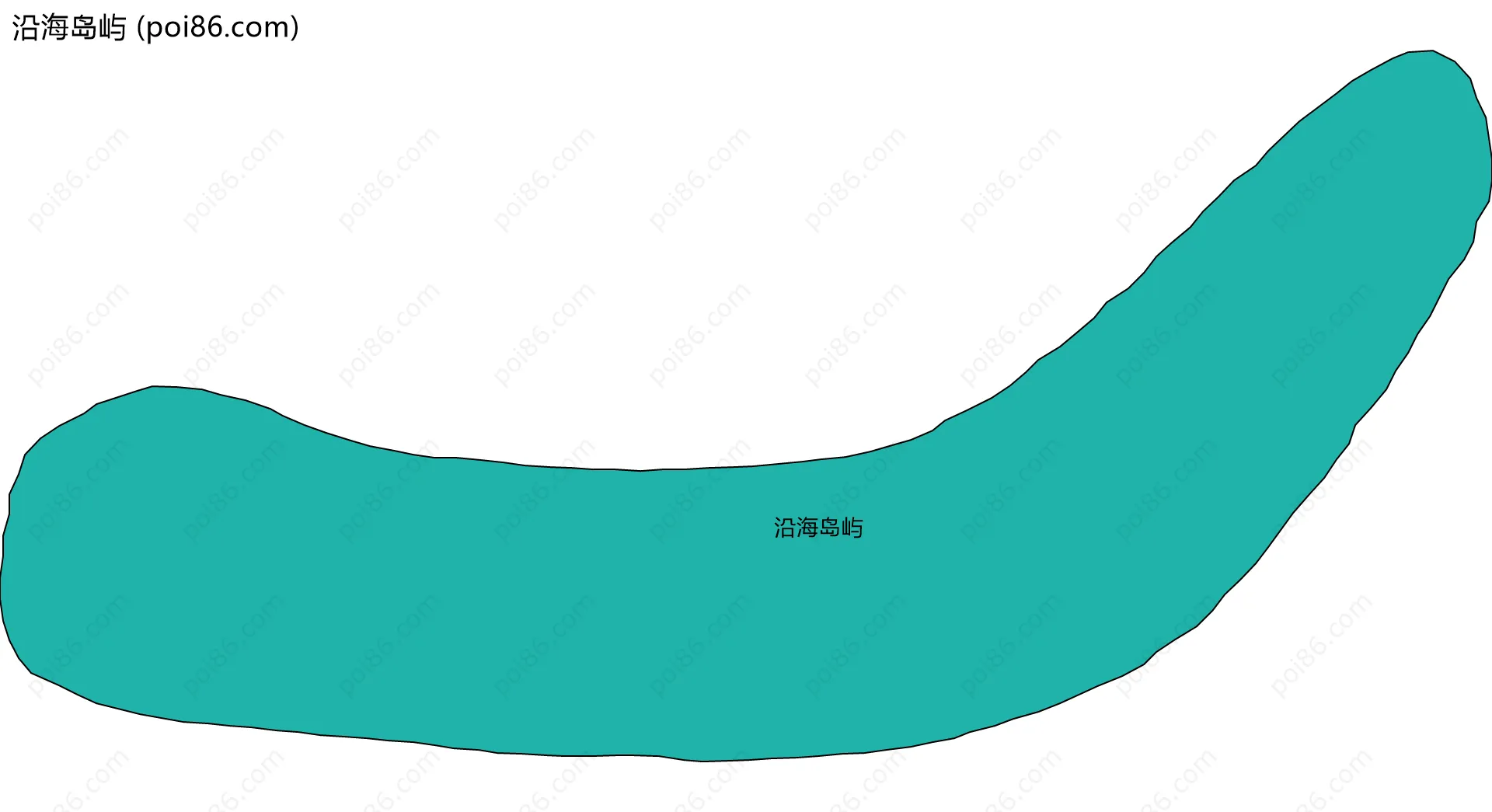 沿海岛屿边界地图