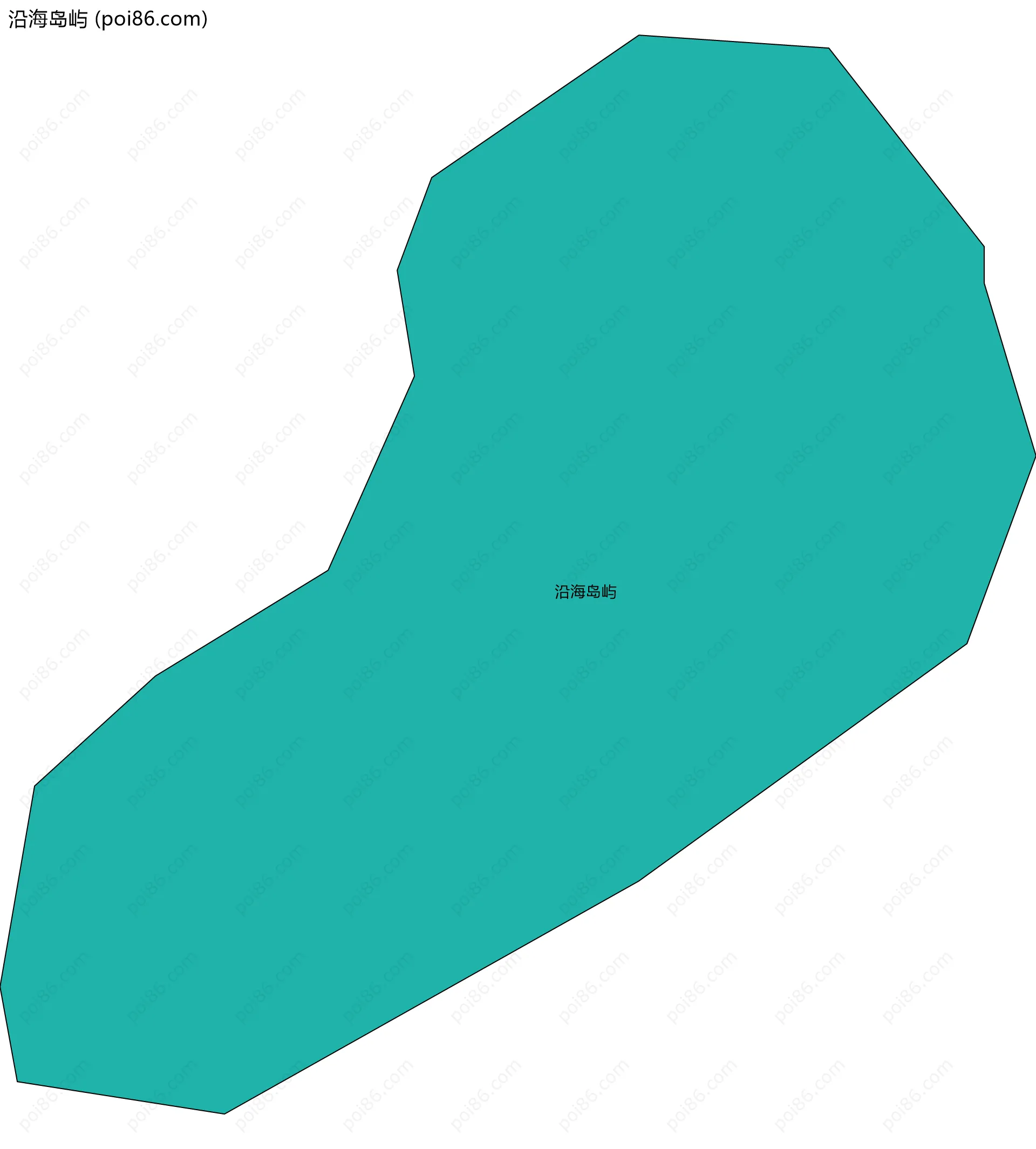 沿海岛屿边界地图