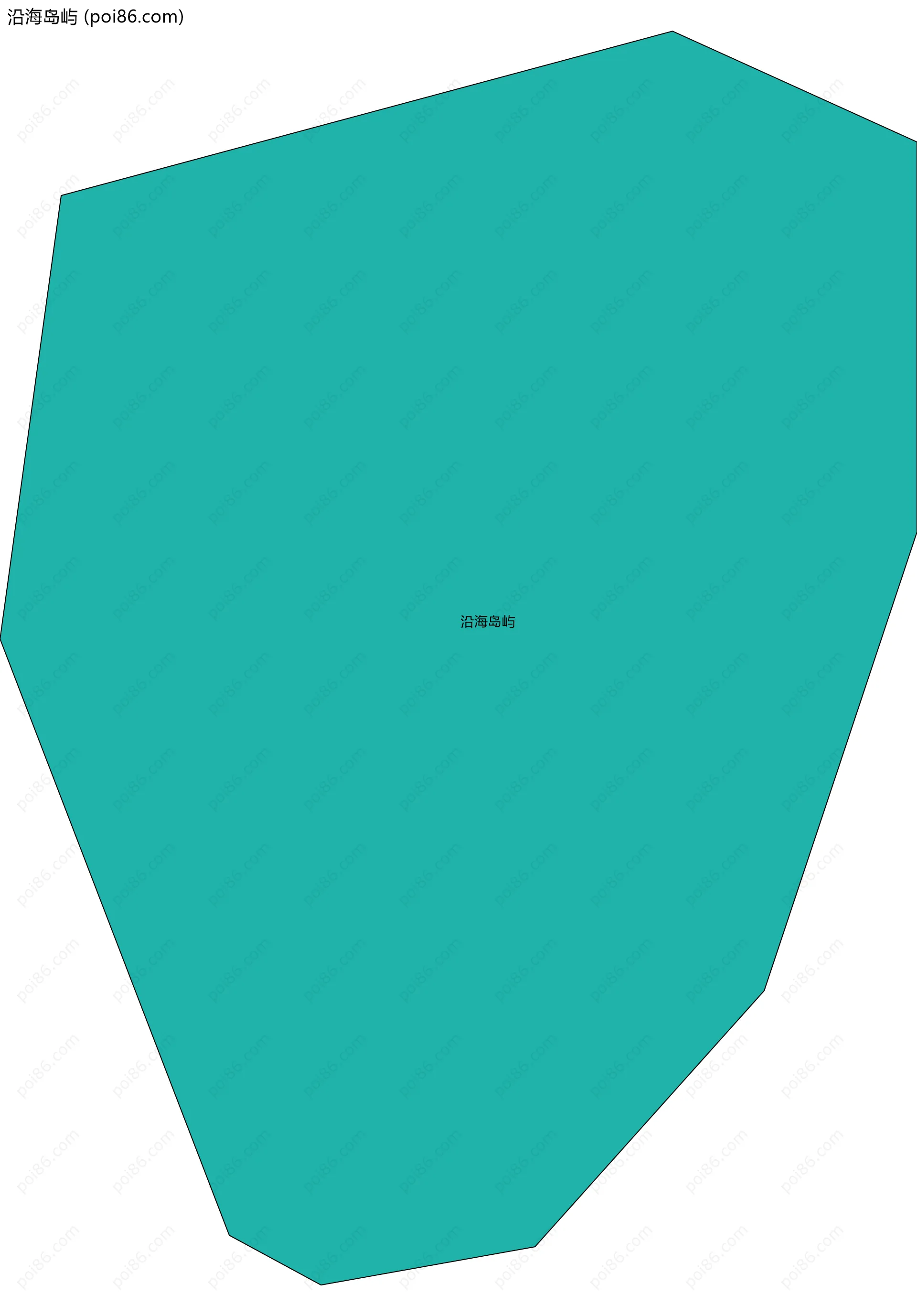 沿海岛屿边界地图