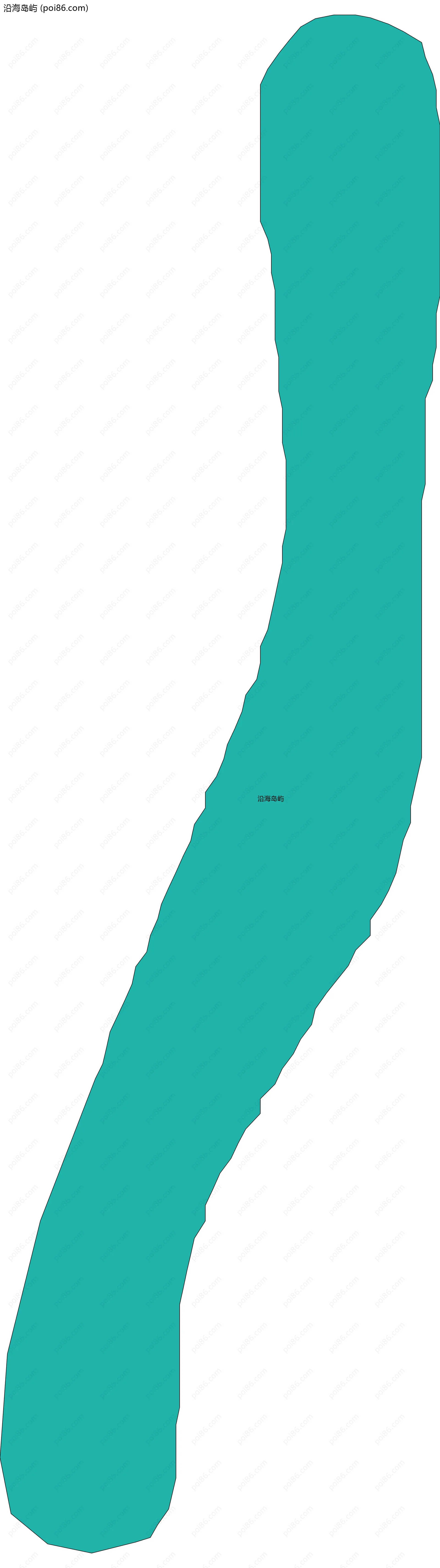 沿海岛屿边界地图