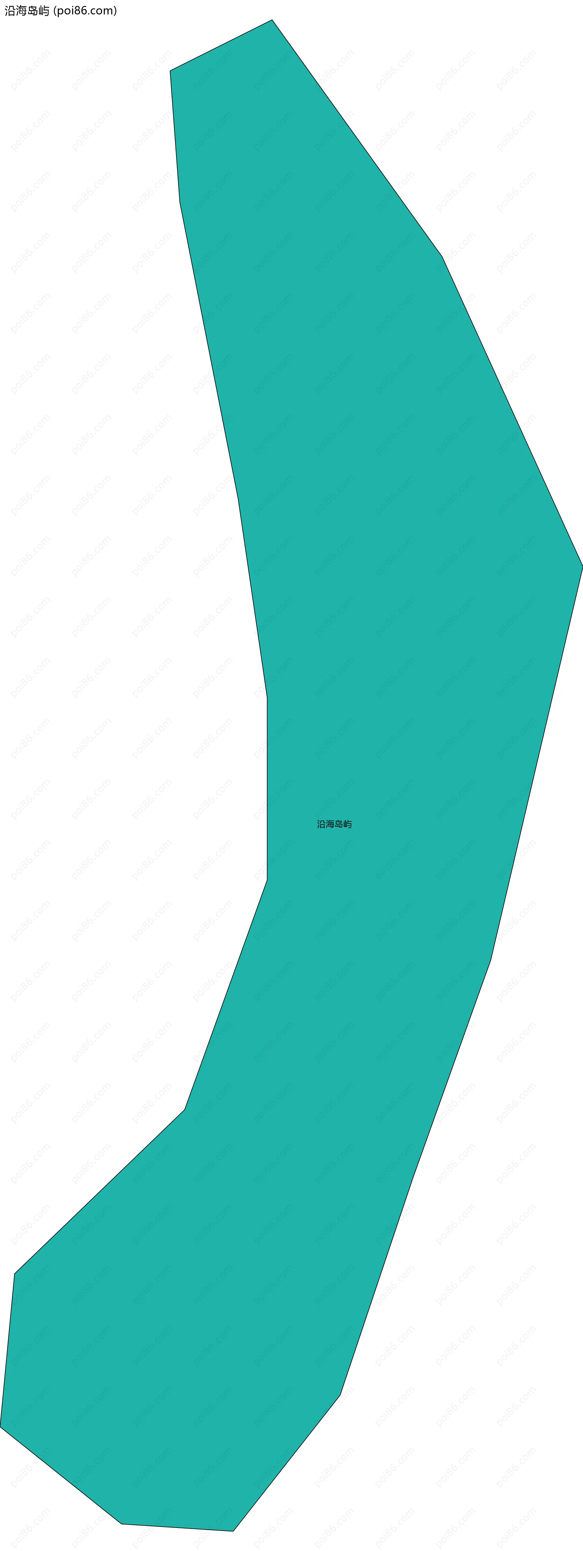 沿海岛屿边界地图