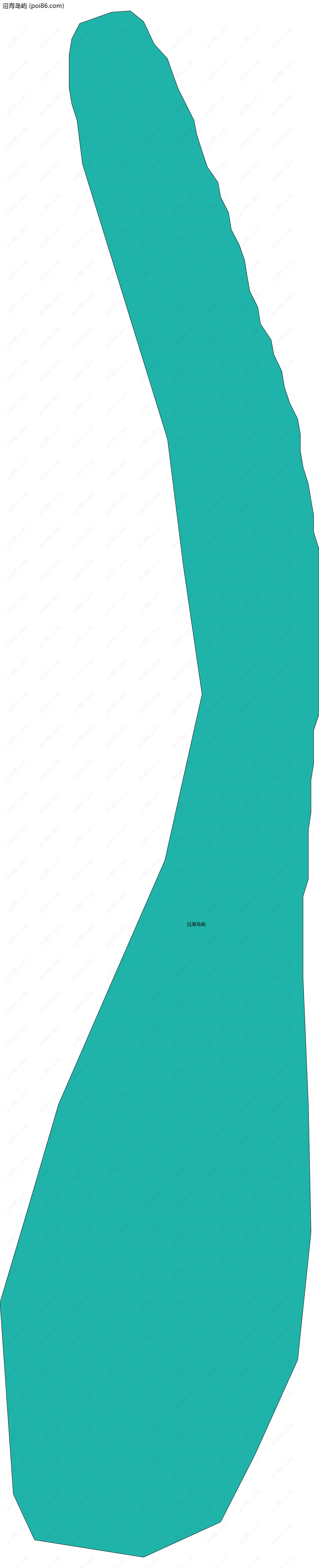 沿海岛屿边界地图