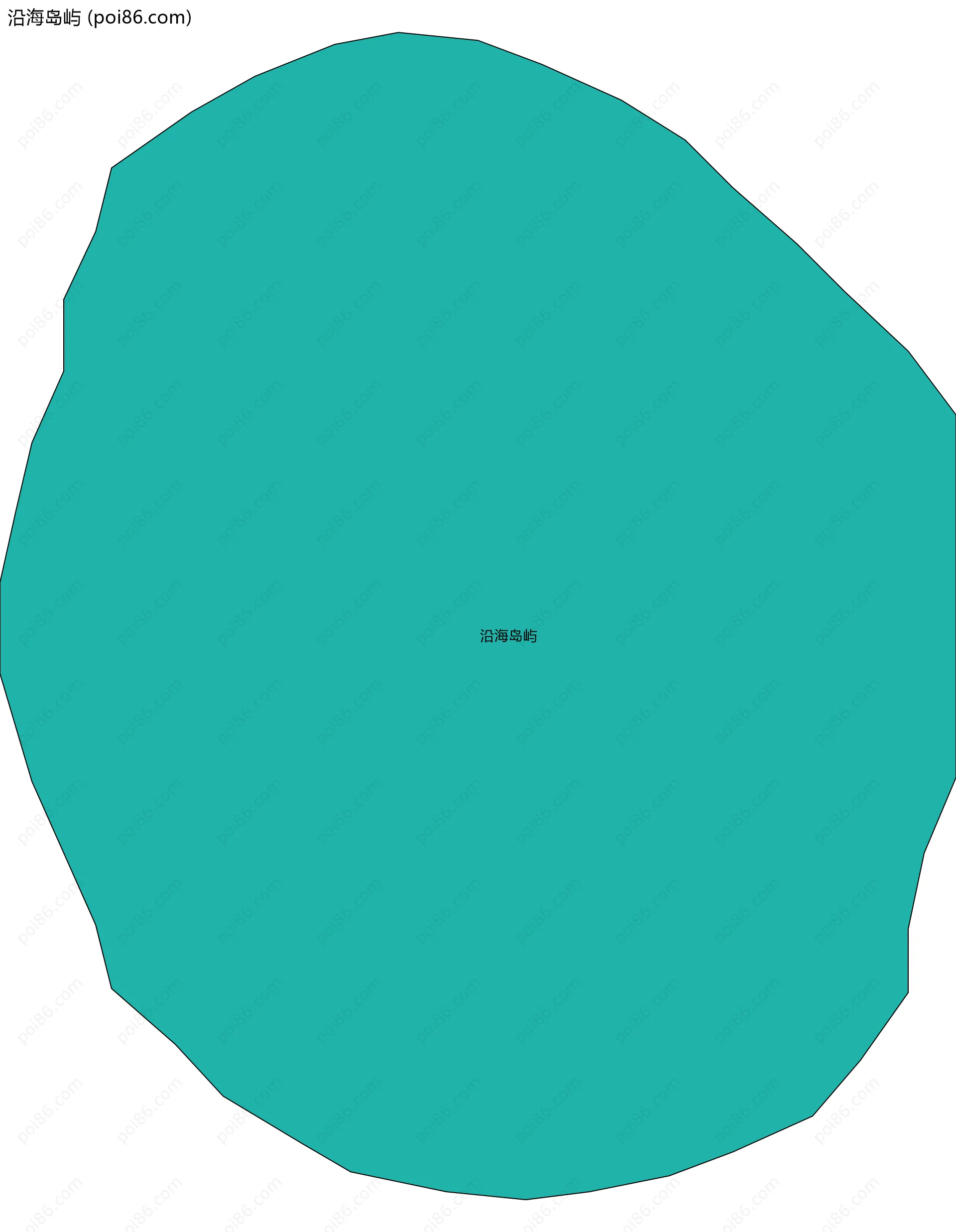 沿海岛屿边界地图