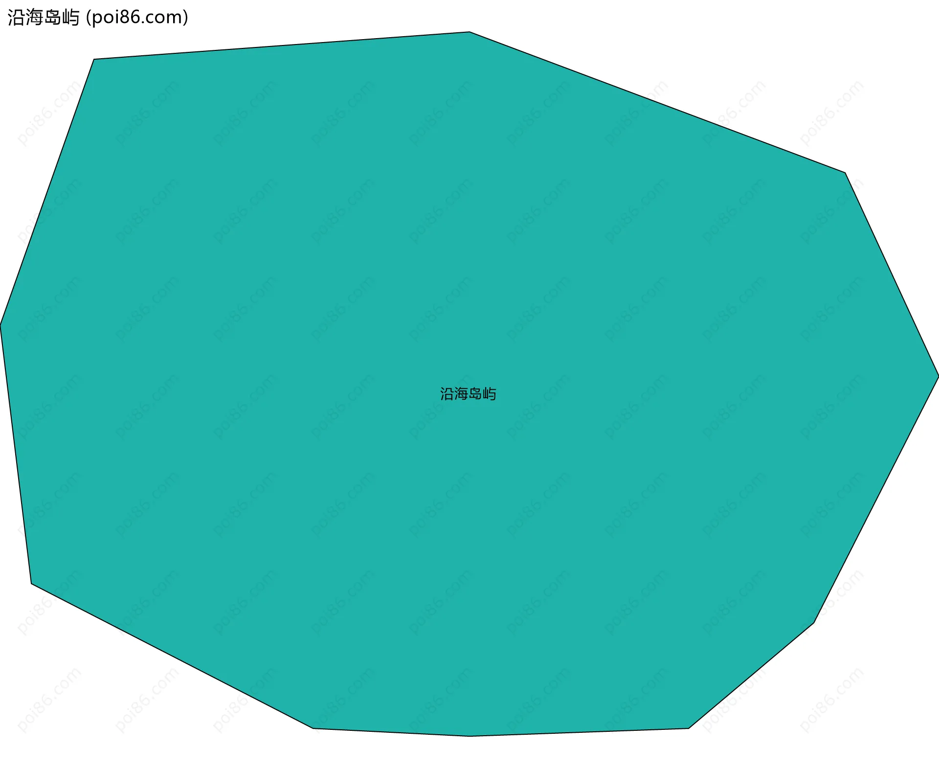 沿海岛屿边界地图