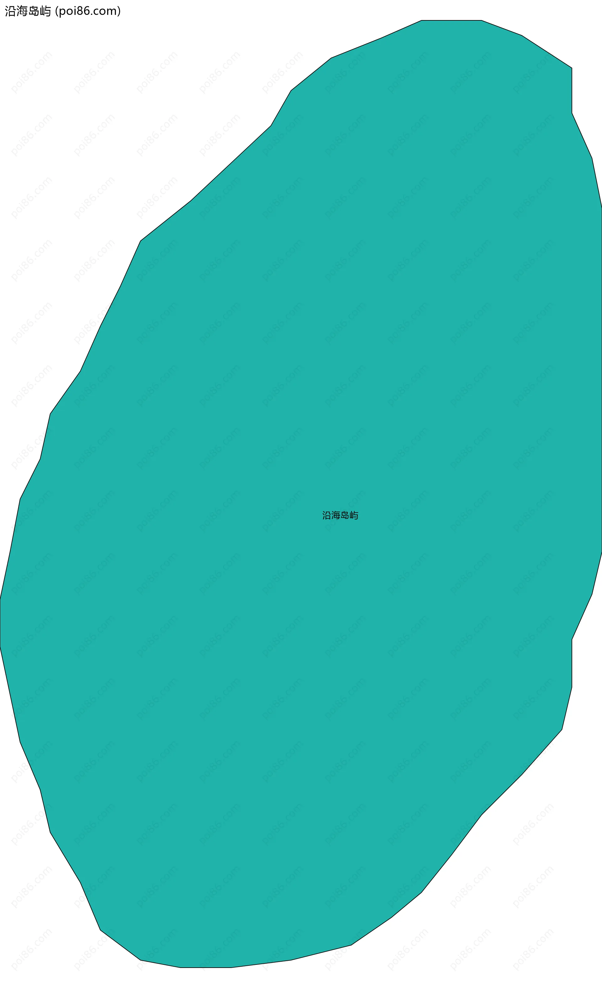 沿海岛屿边界地图