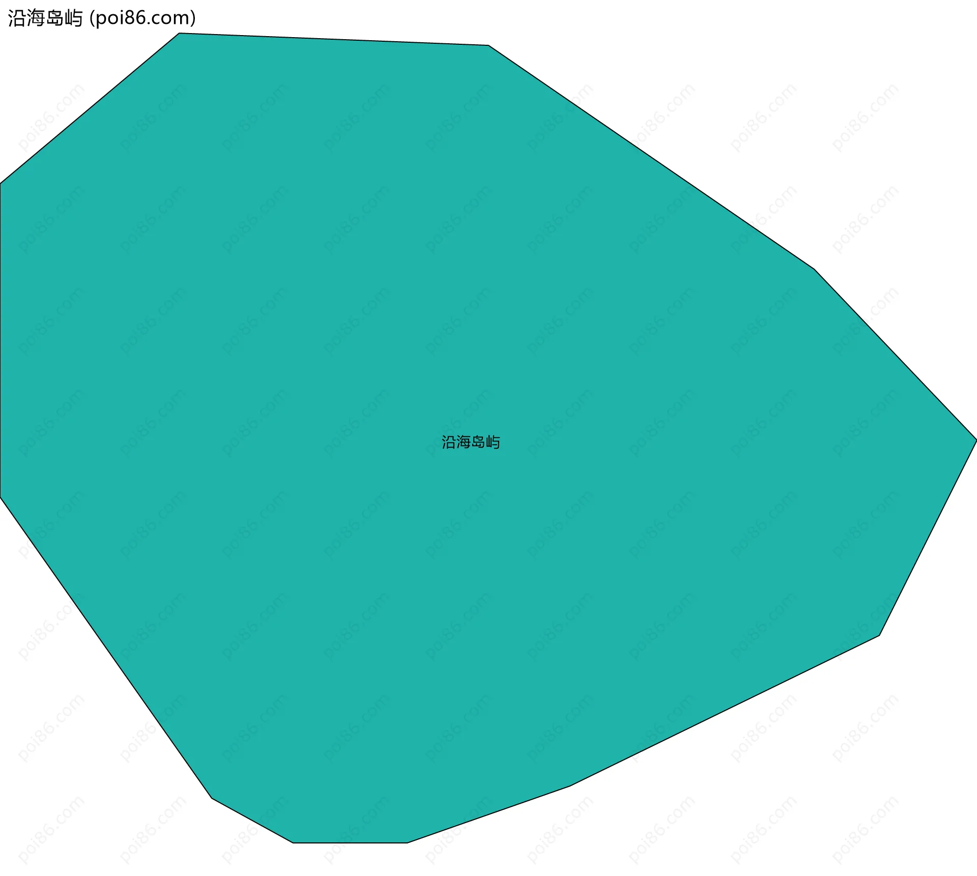 沿海岛屿边界地图