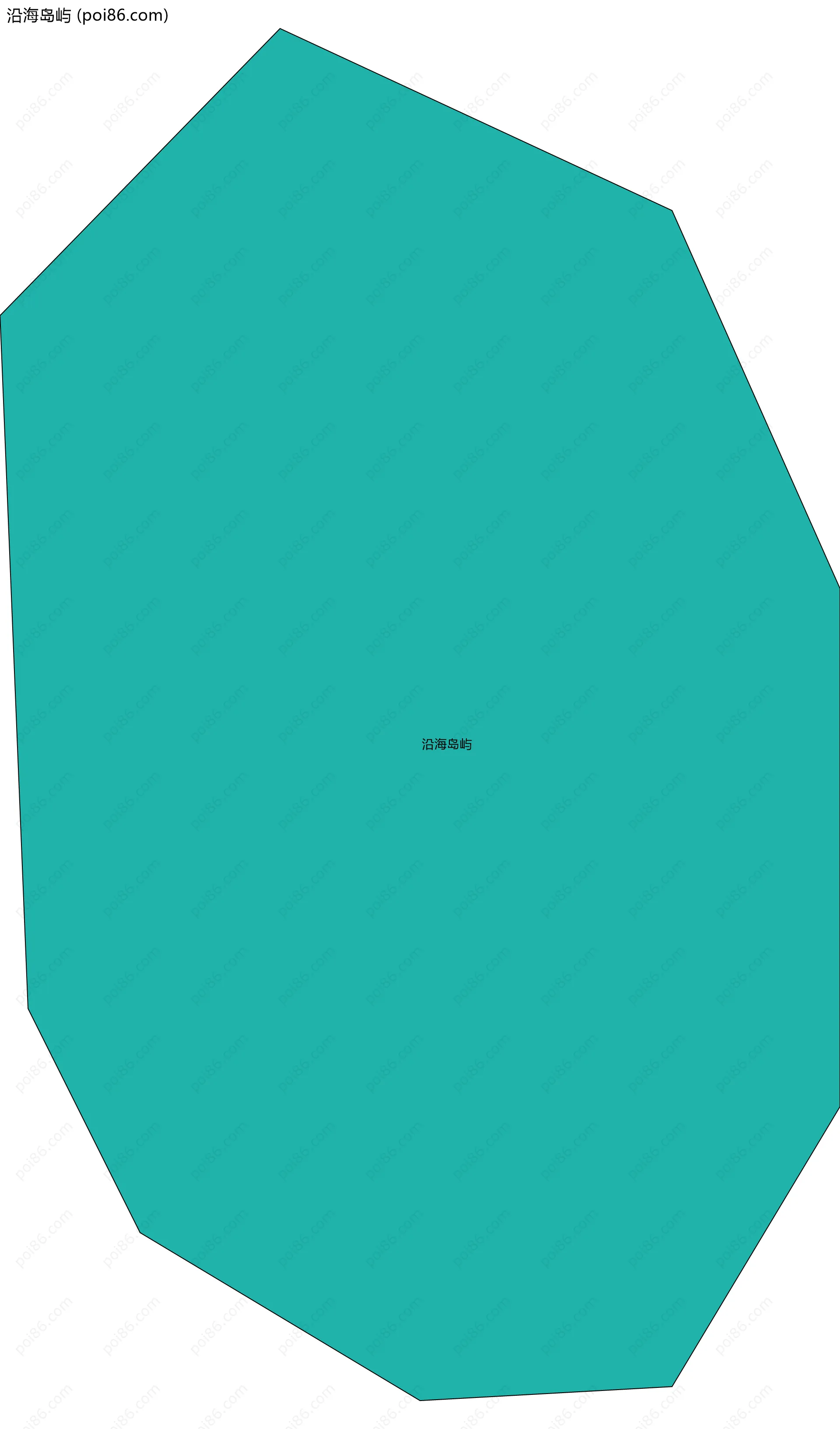 沿海岛屿边界地图