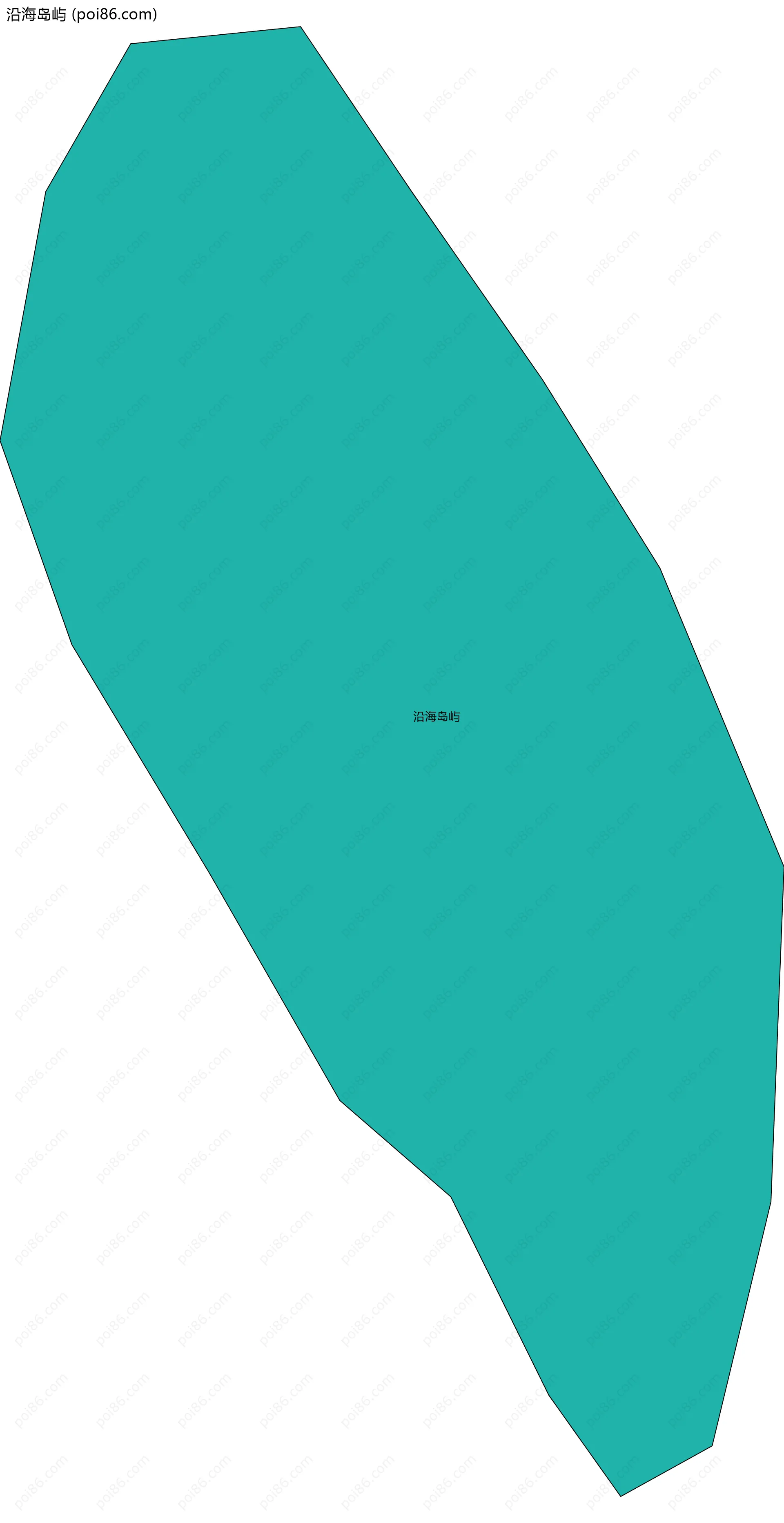 沿海岛屿边界地图