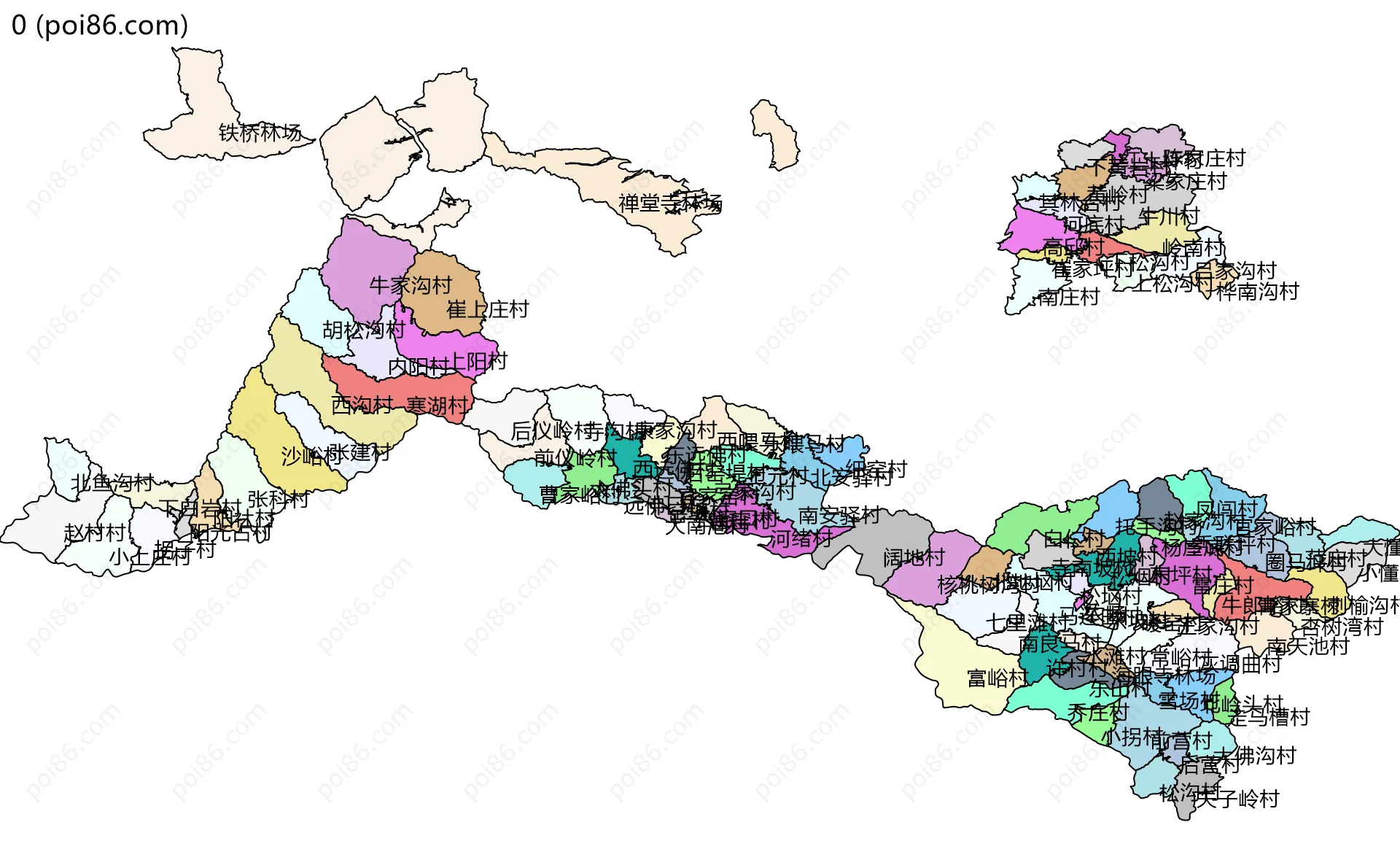 0边界地图(五级行政区划)