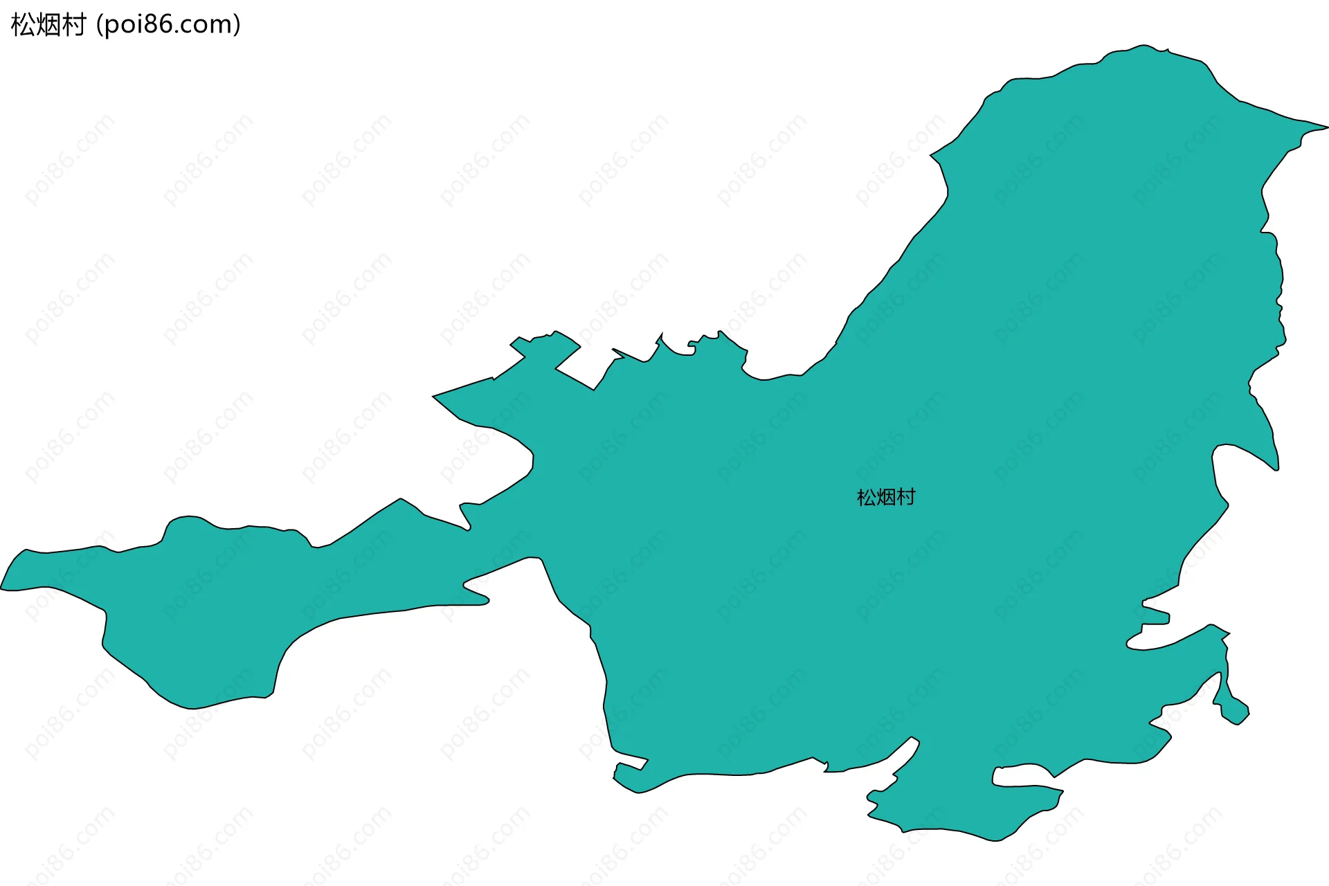 松烟村边界地图
