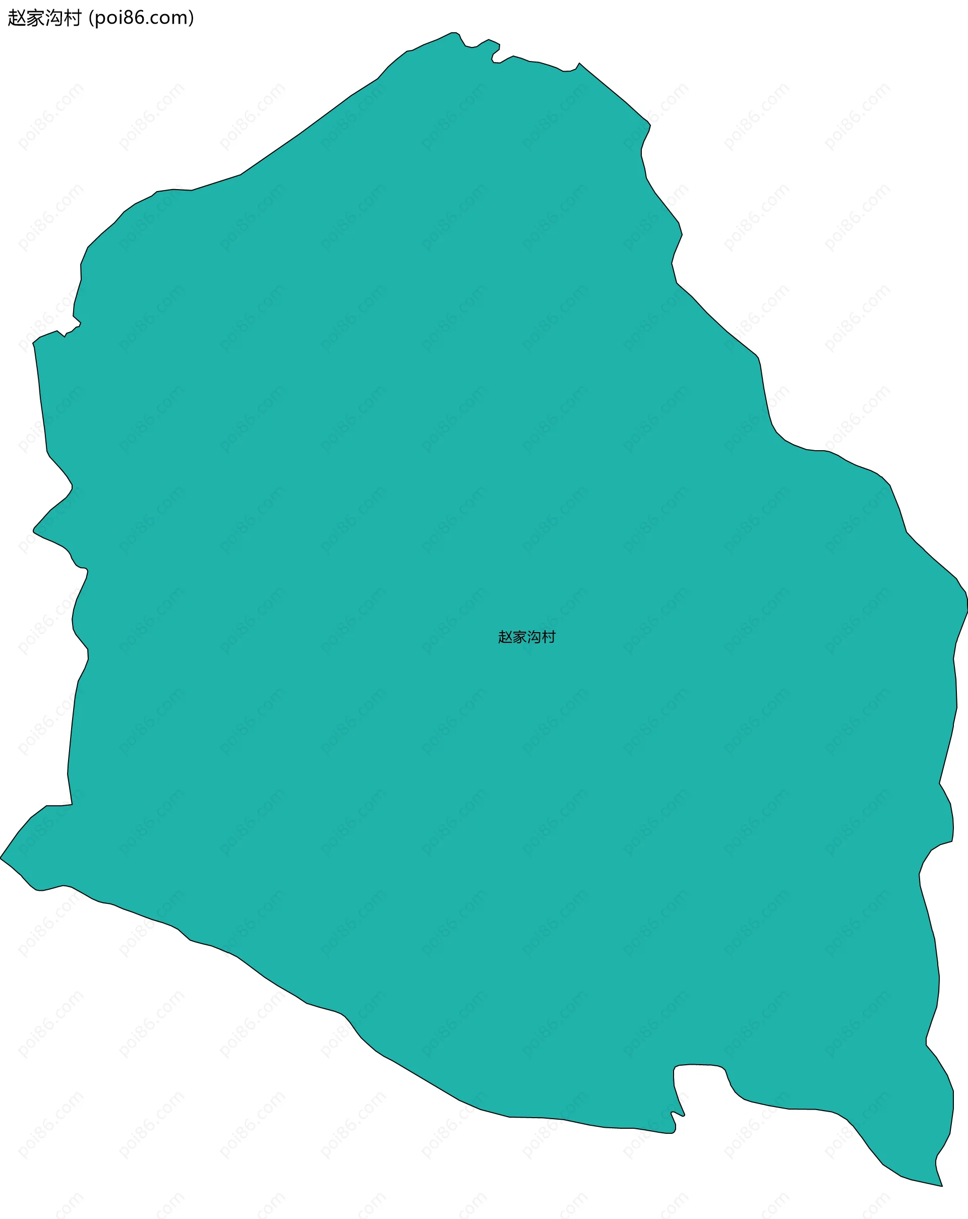 赵家沟村边界地图