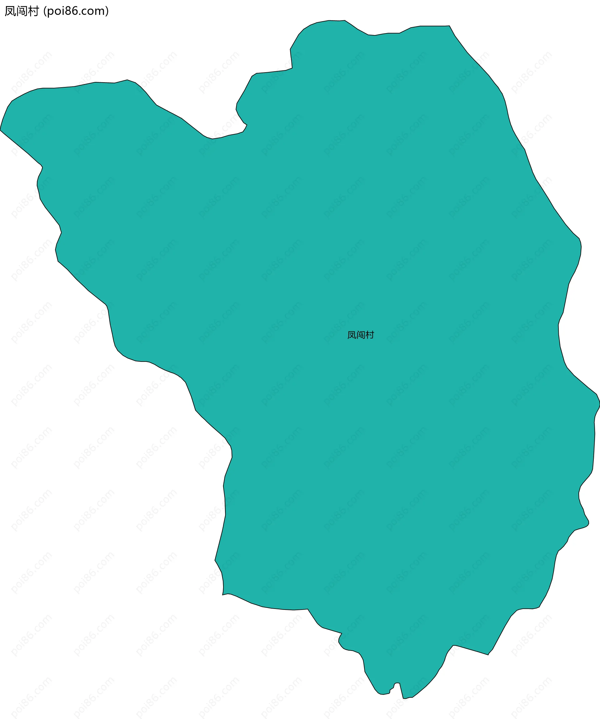 凤闯村边界地图