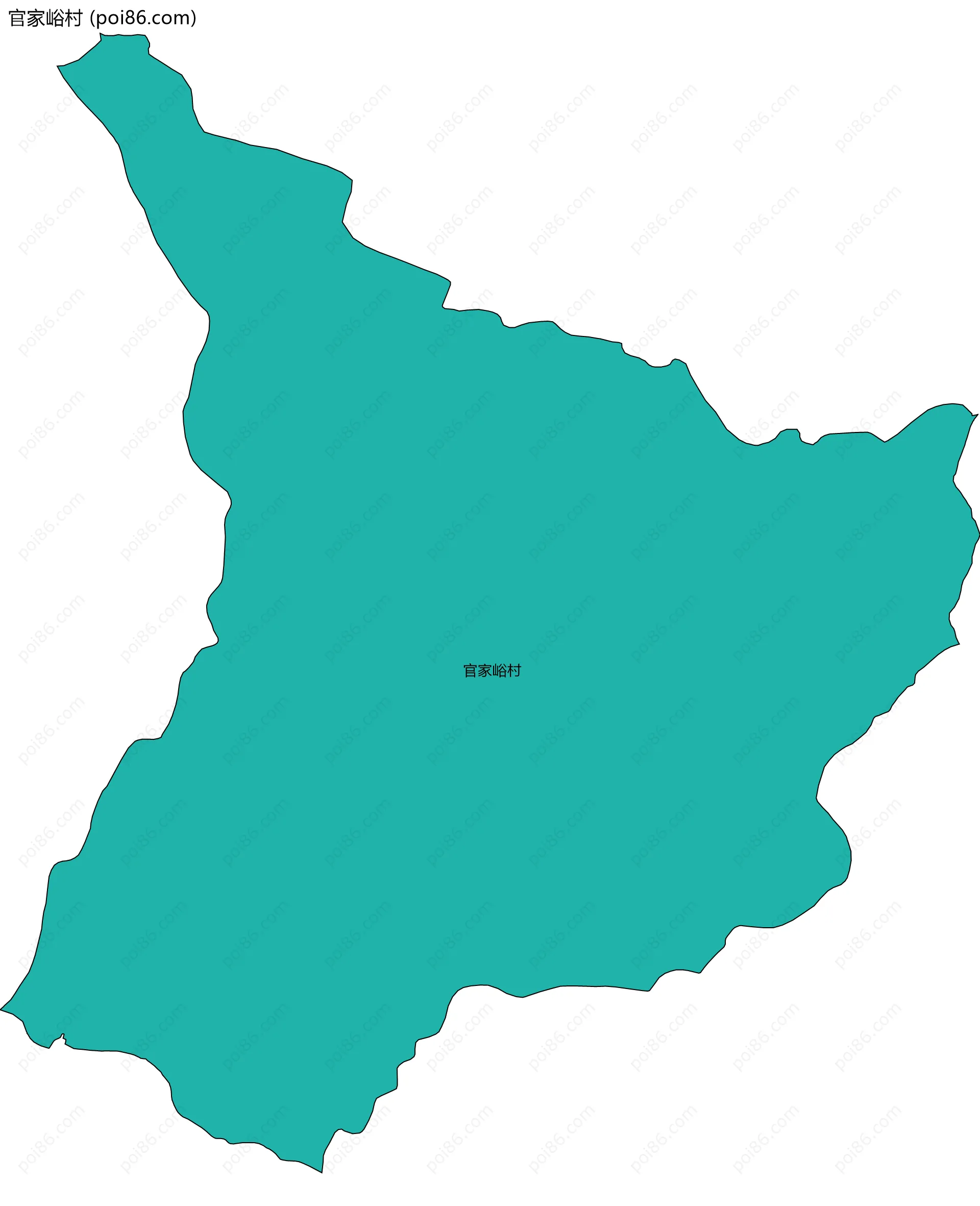 官家峪村边界地图