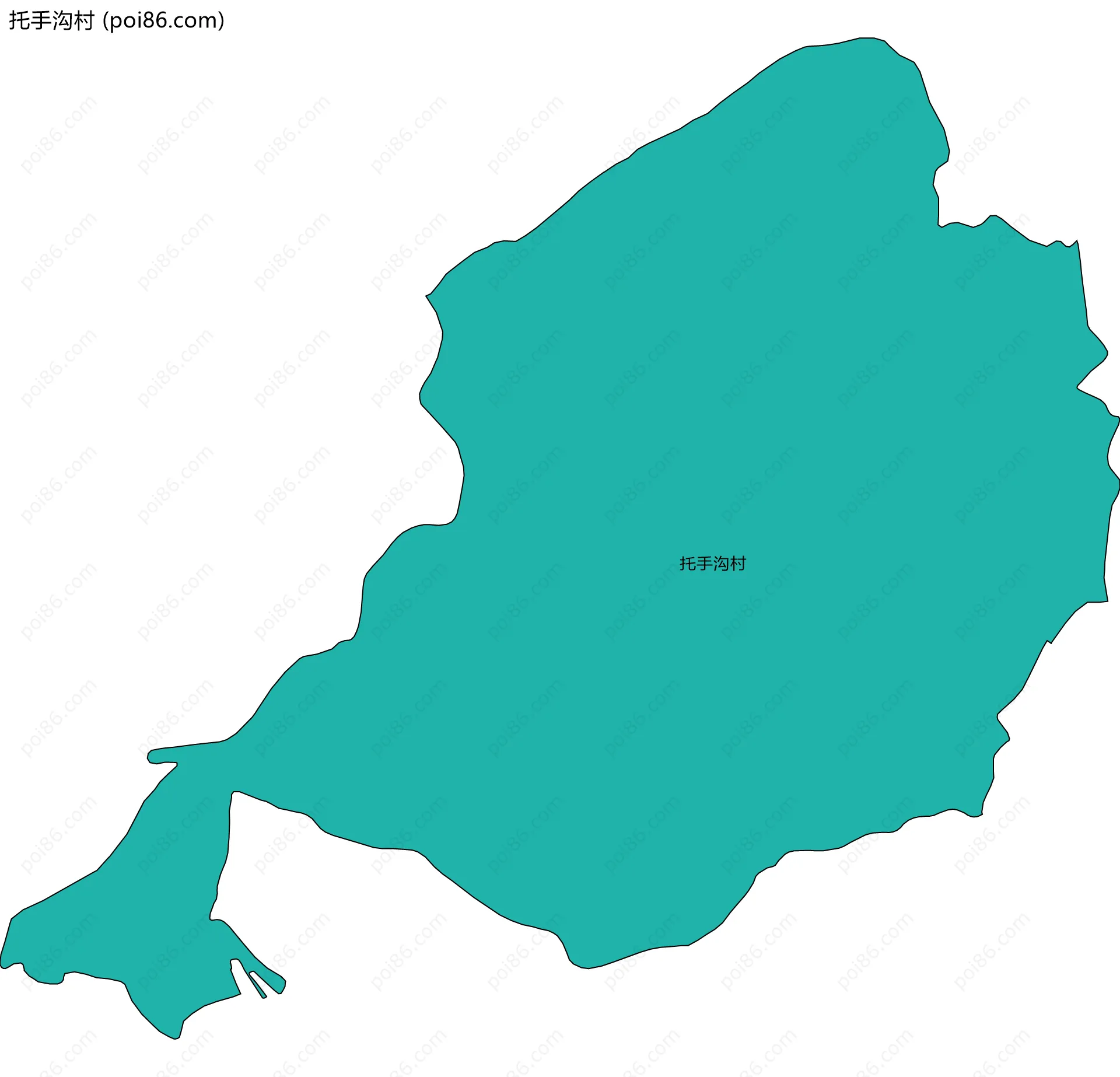 托手沟村边界地图