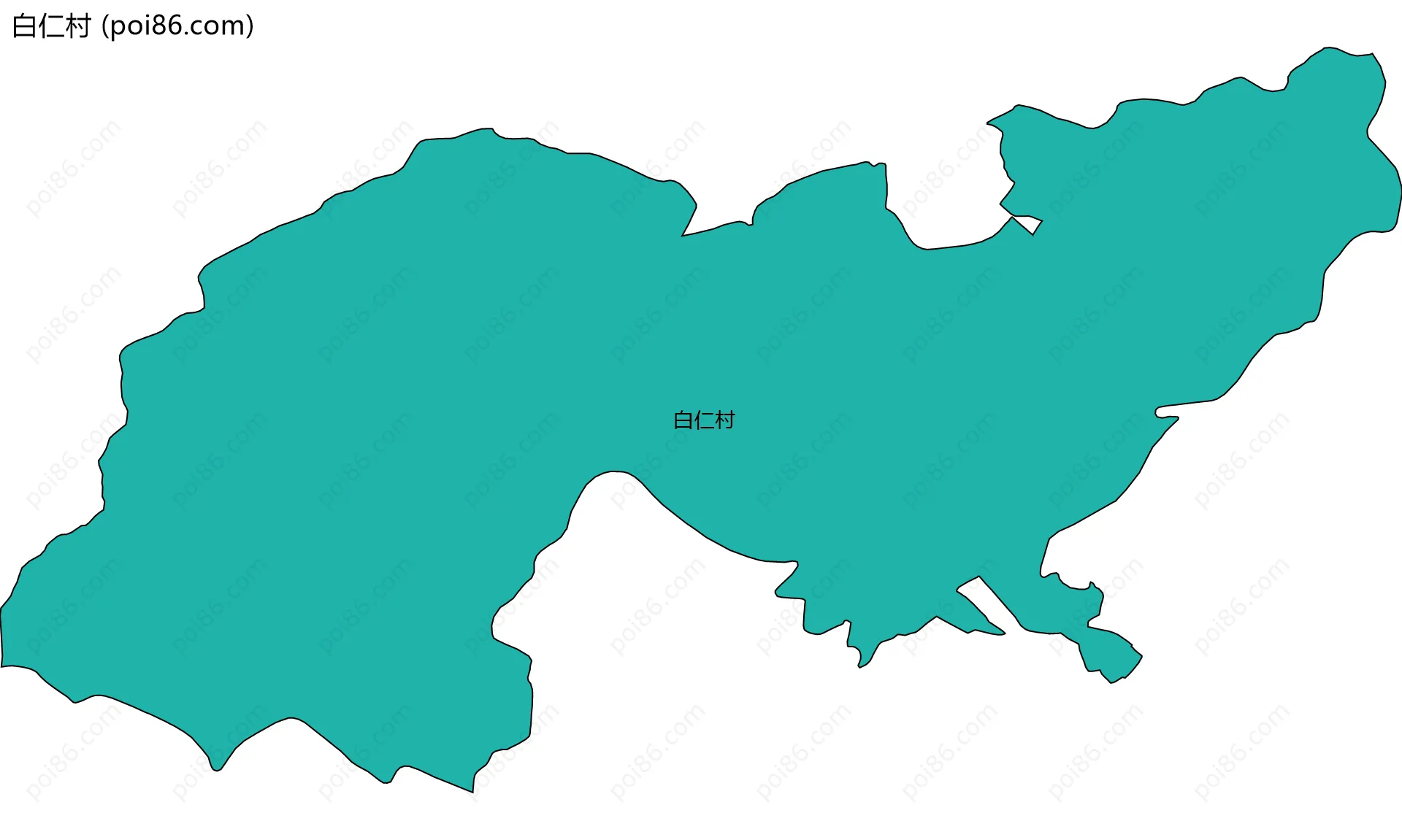 白仁村边界地图