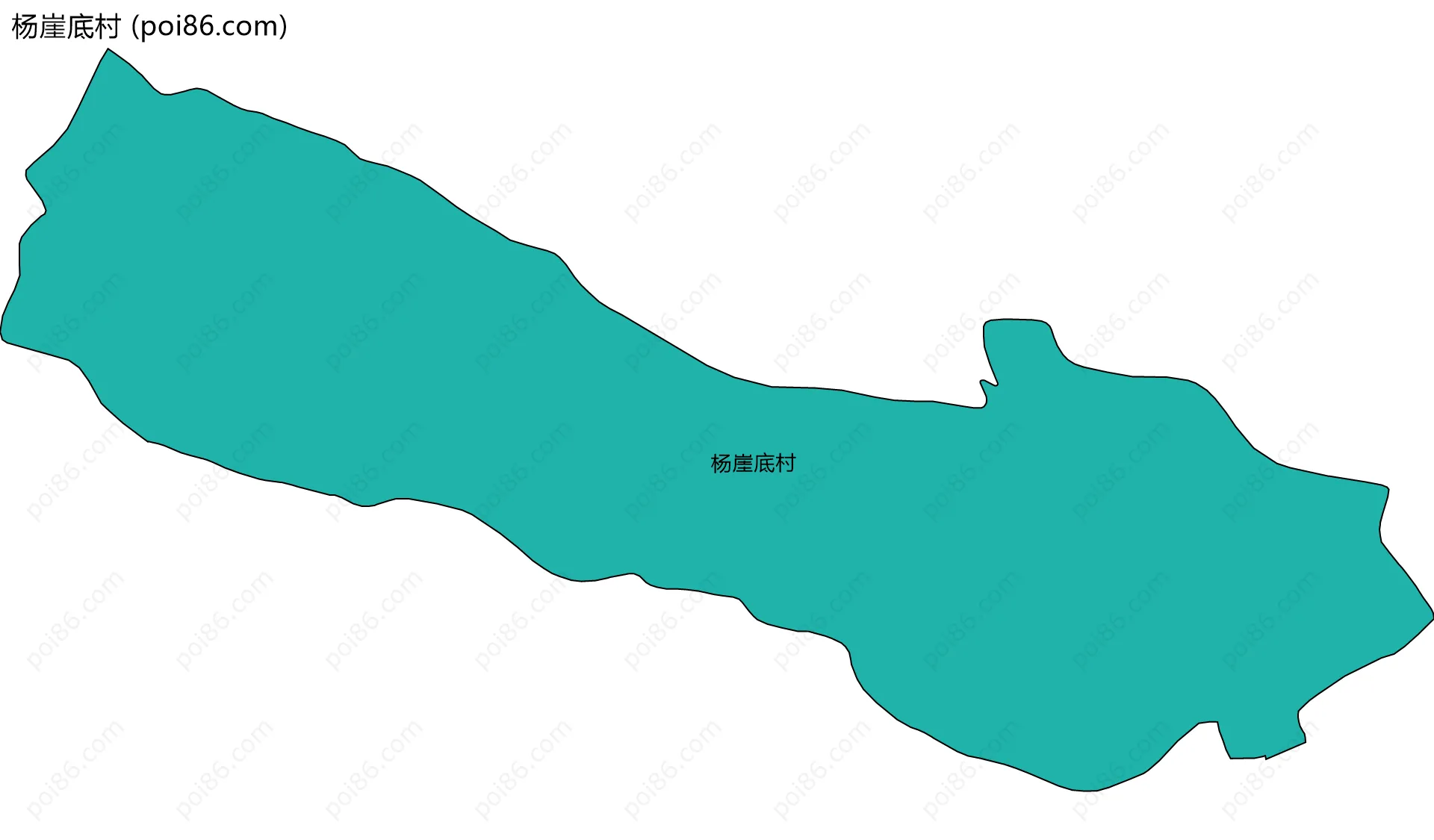 杨崖底村边界地图