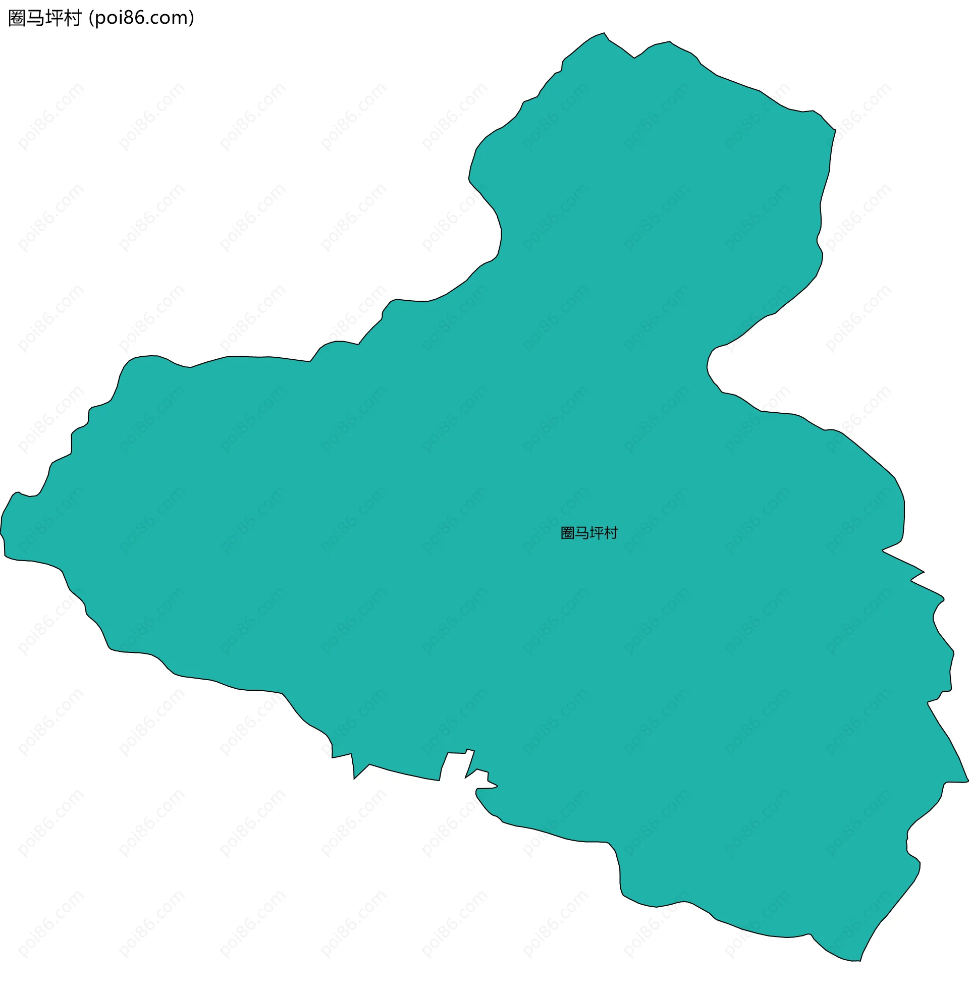 圈马坪村边界地图