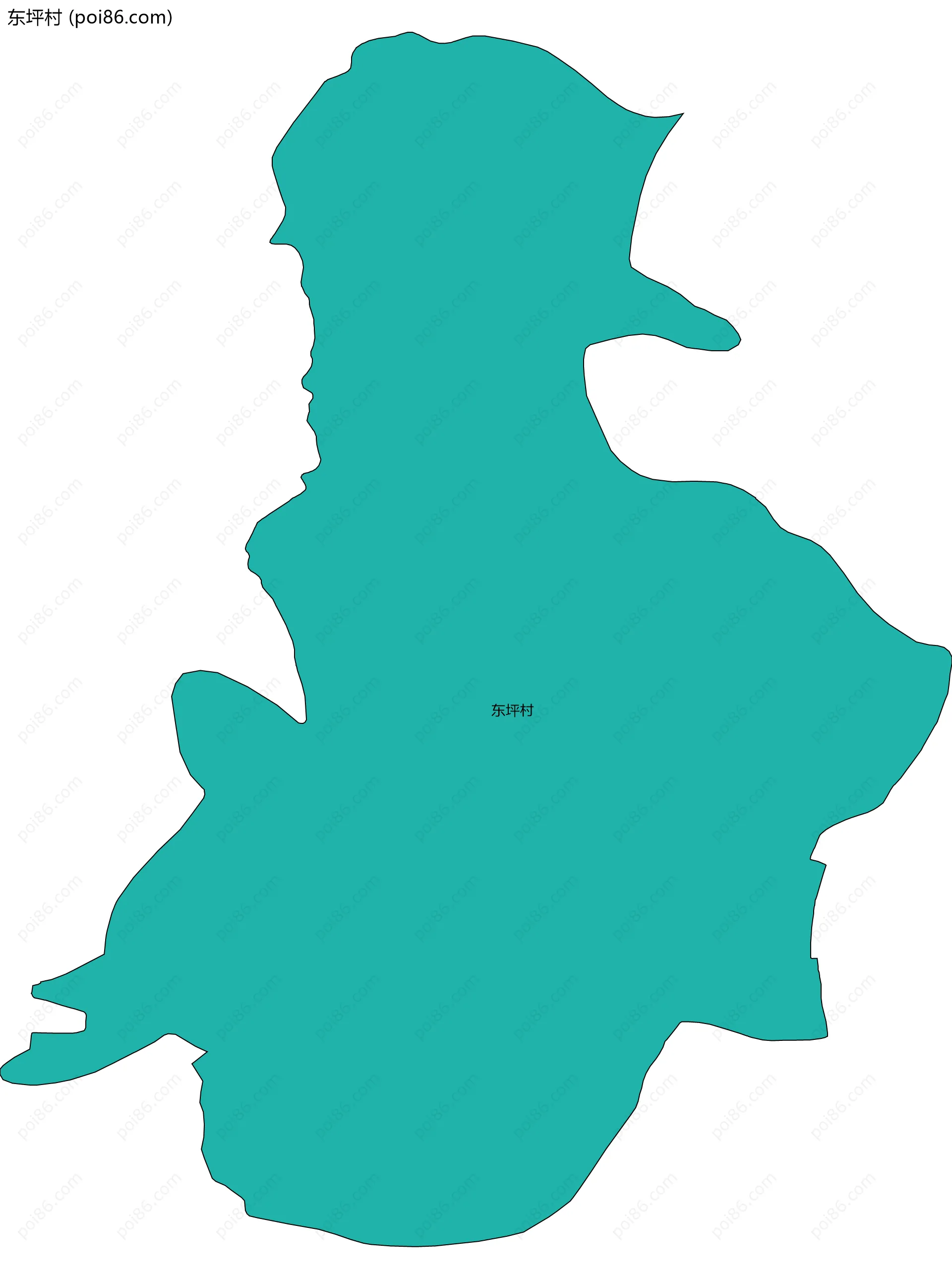 东坪村边界地图