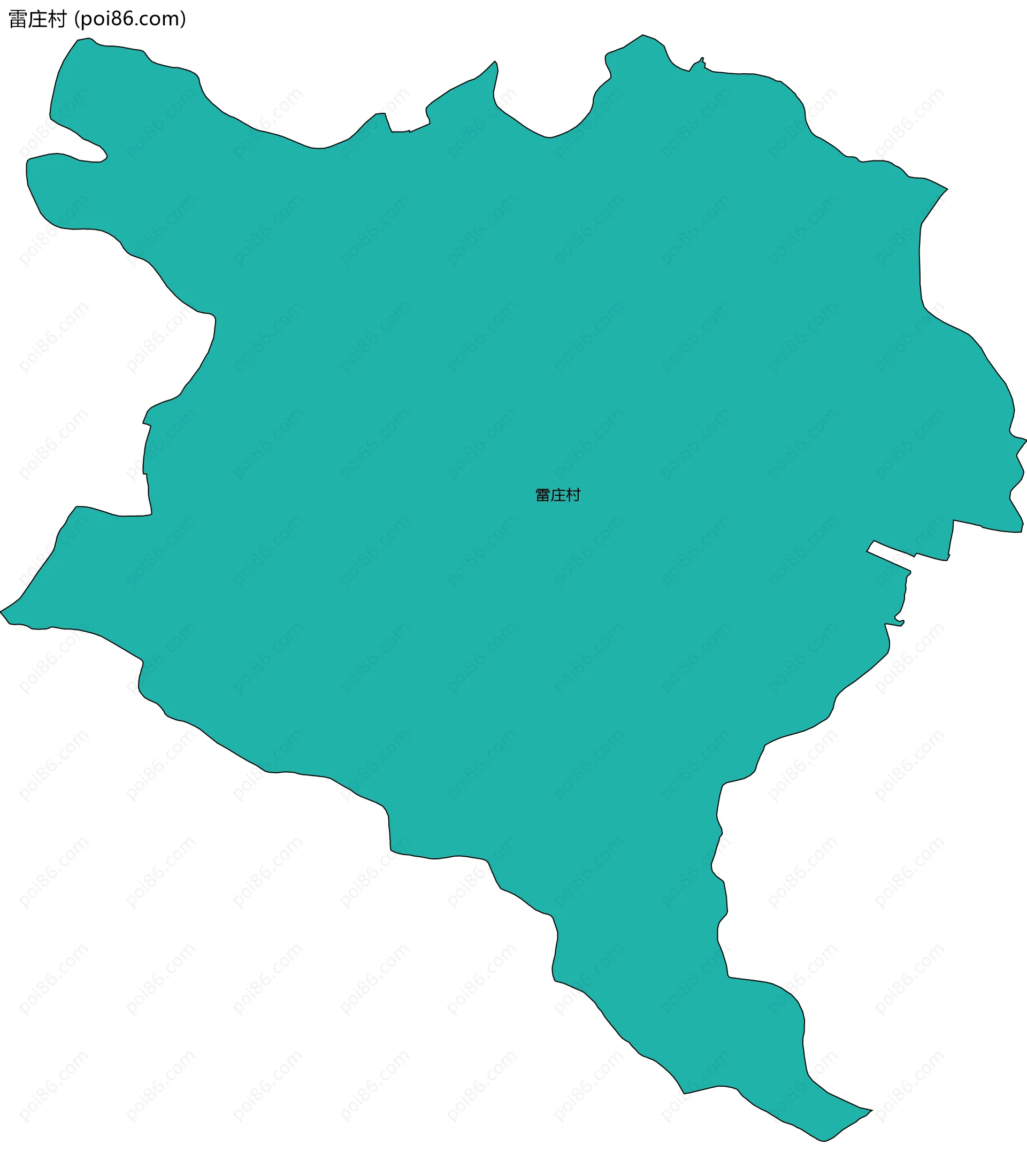 雷庄村边界地图