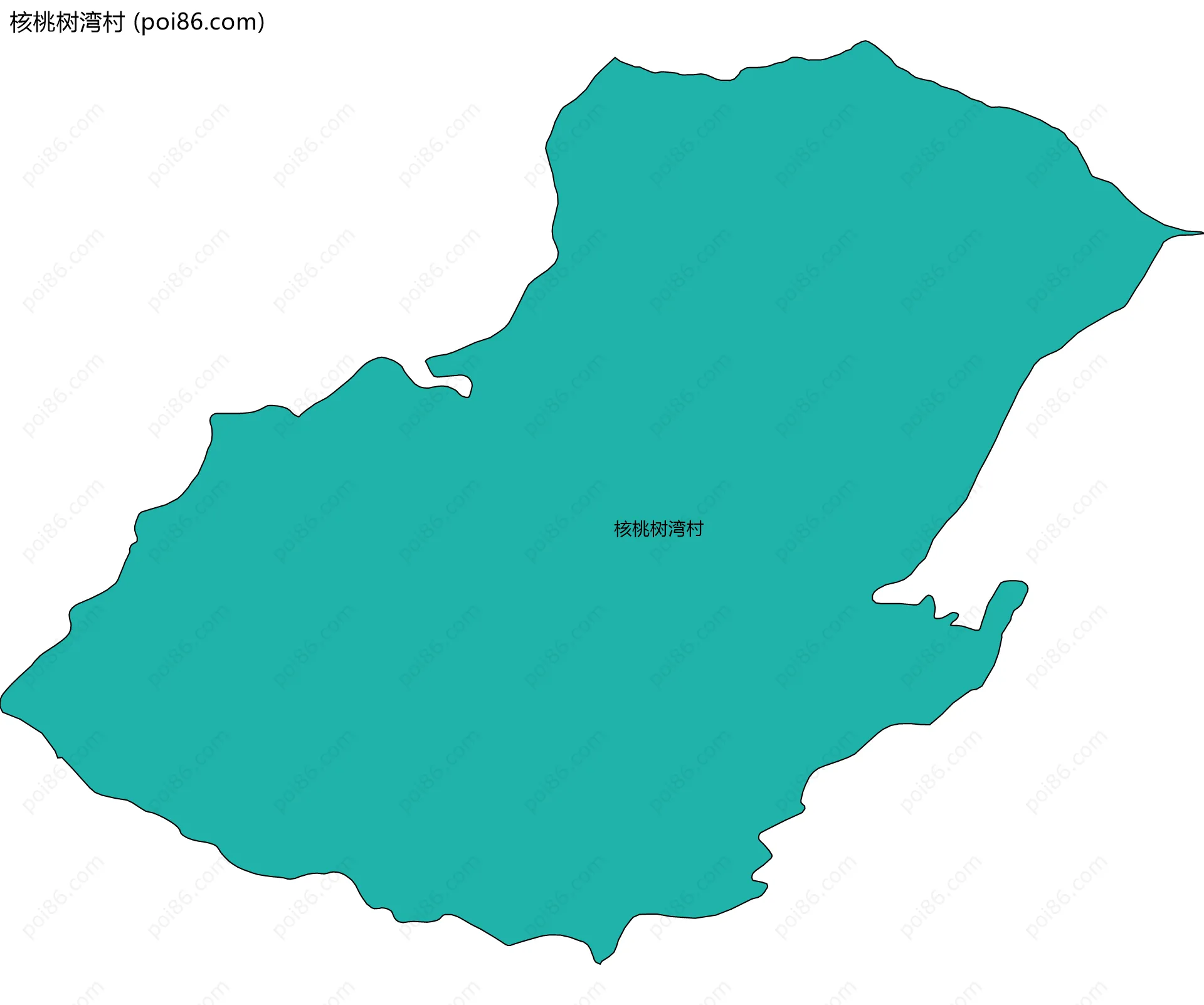 核桃树湾村边界地图